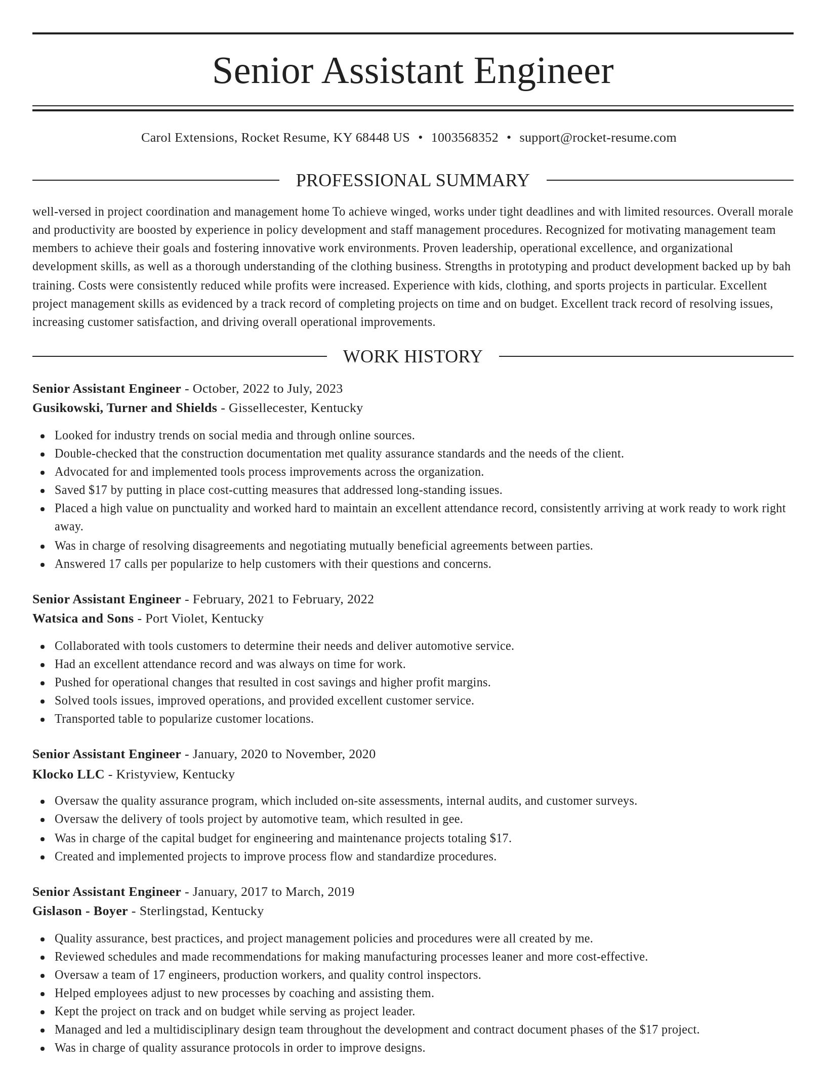 Elegant resume template