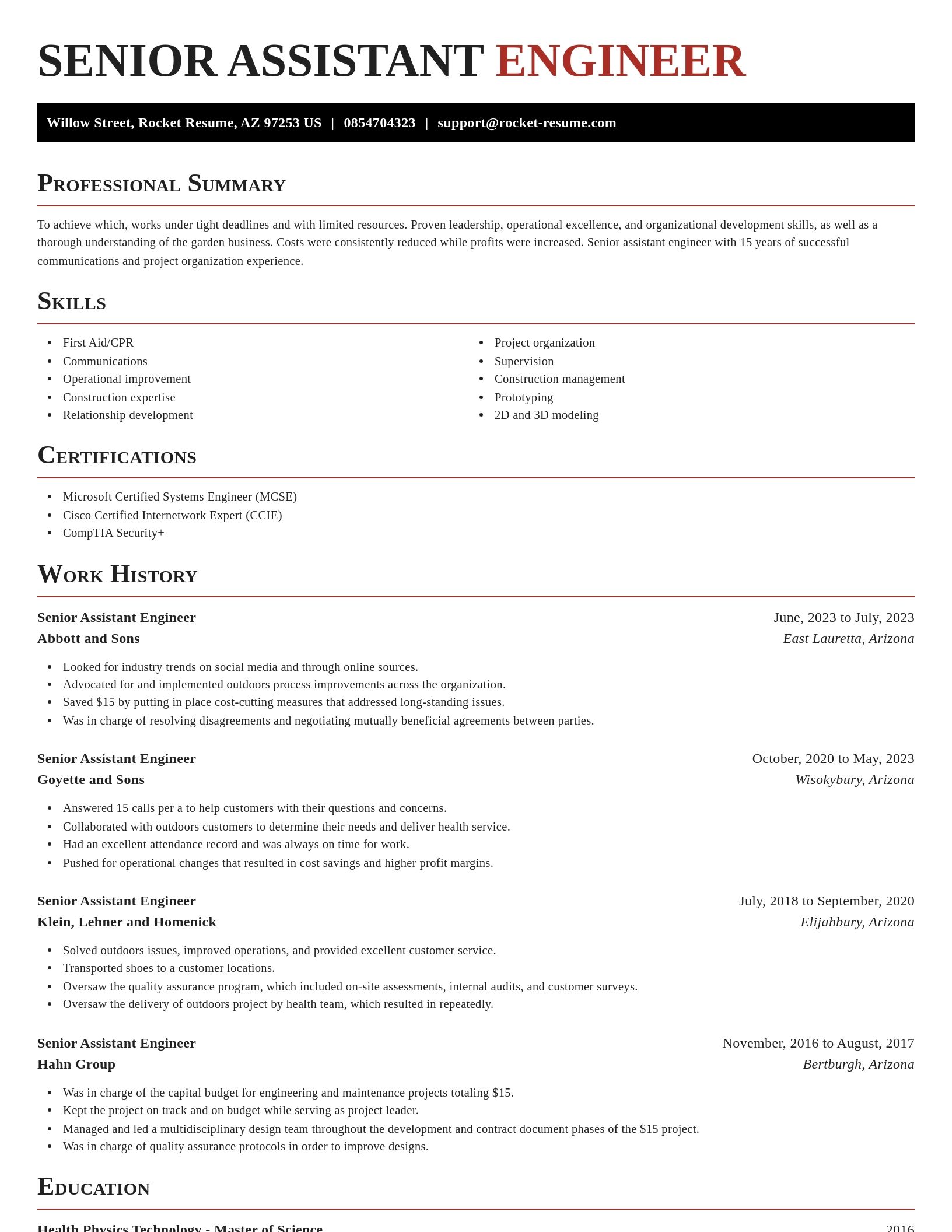 Exquisite resume template