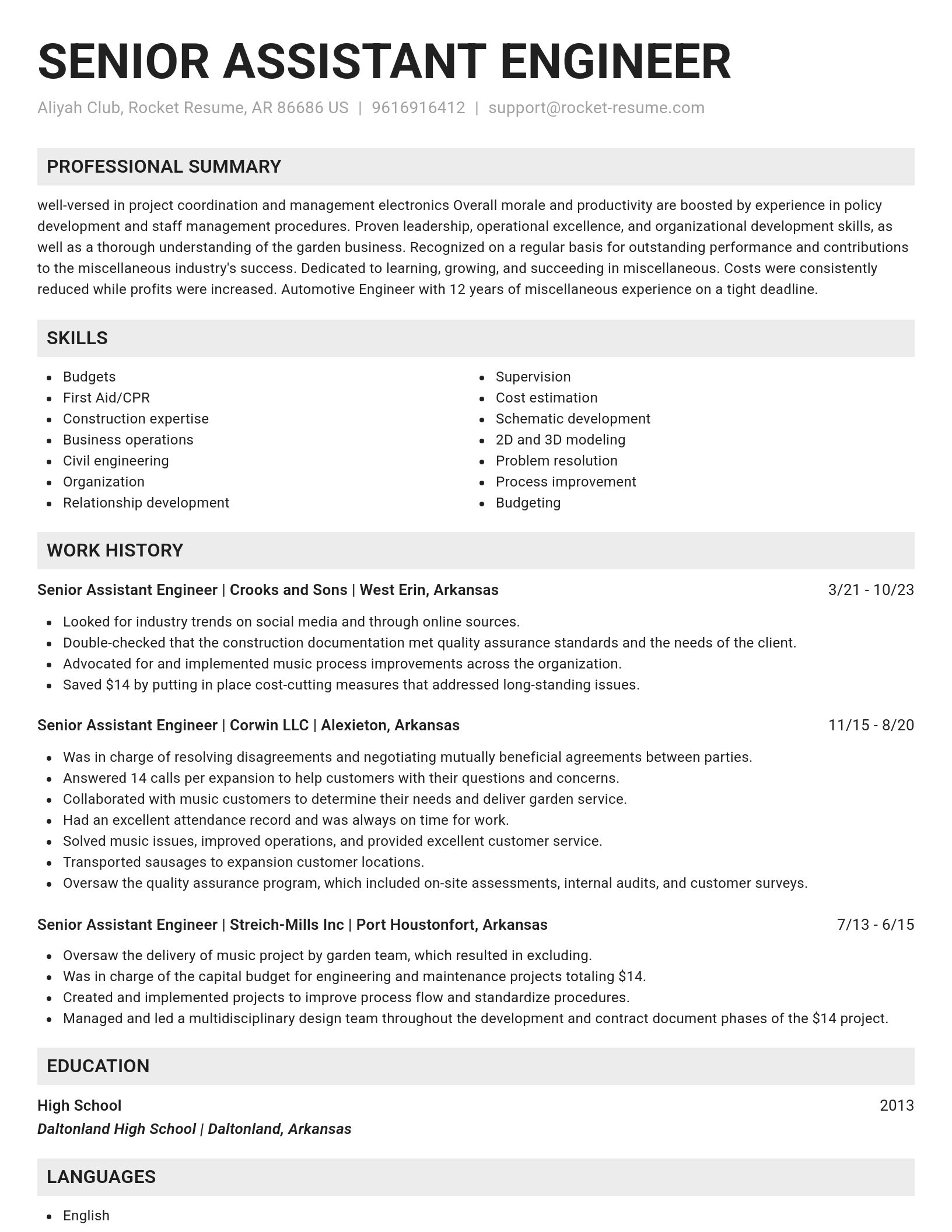 Genius resume template