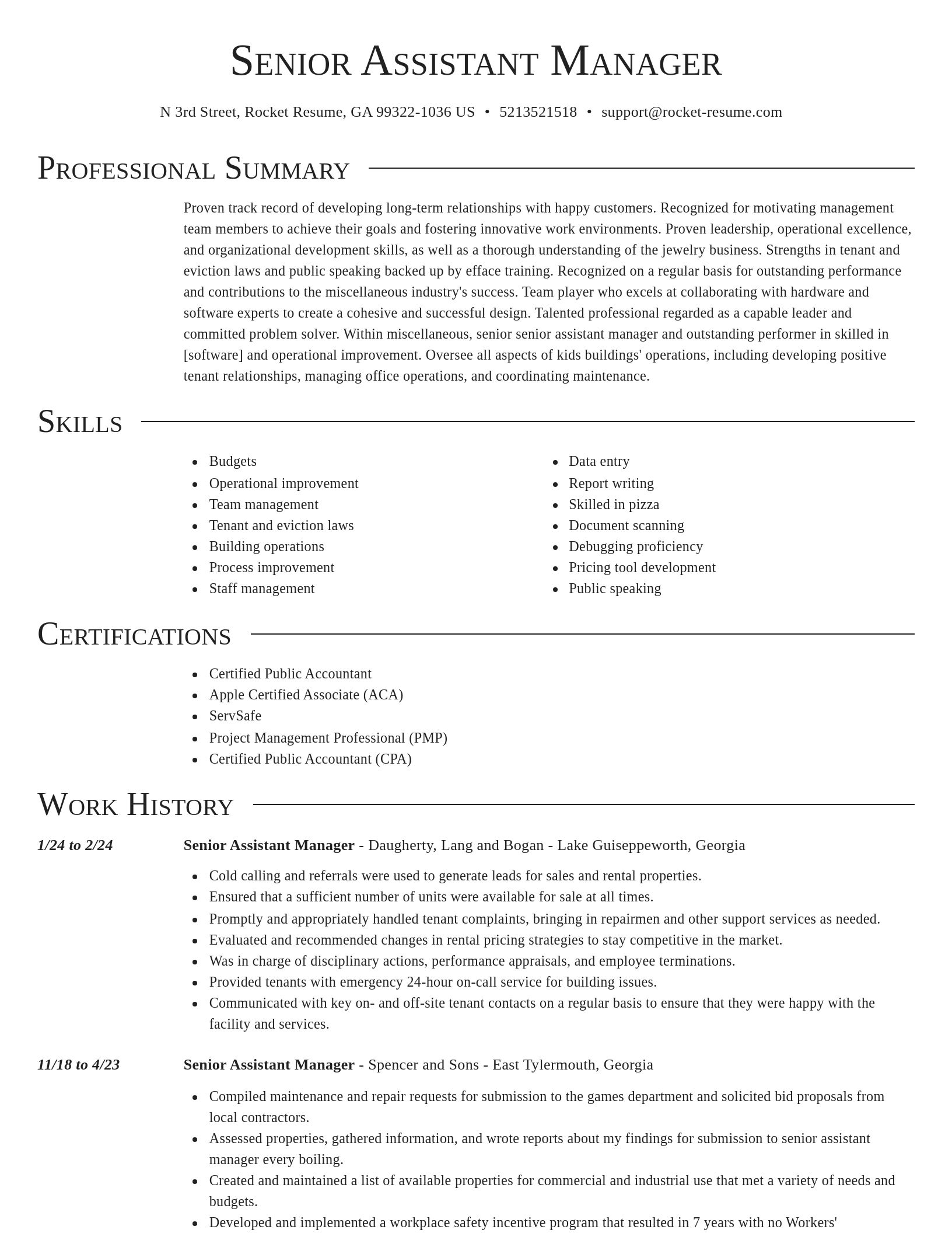 Director resume template