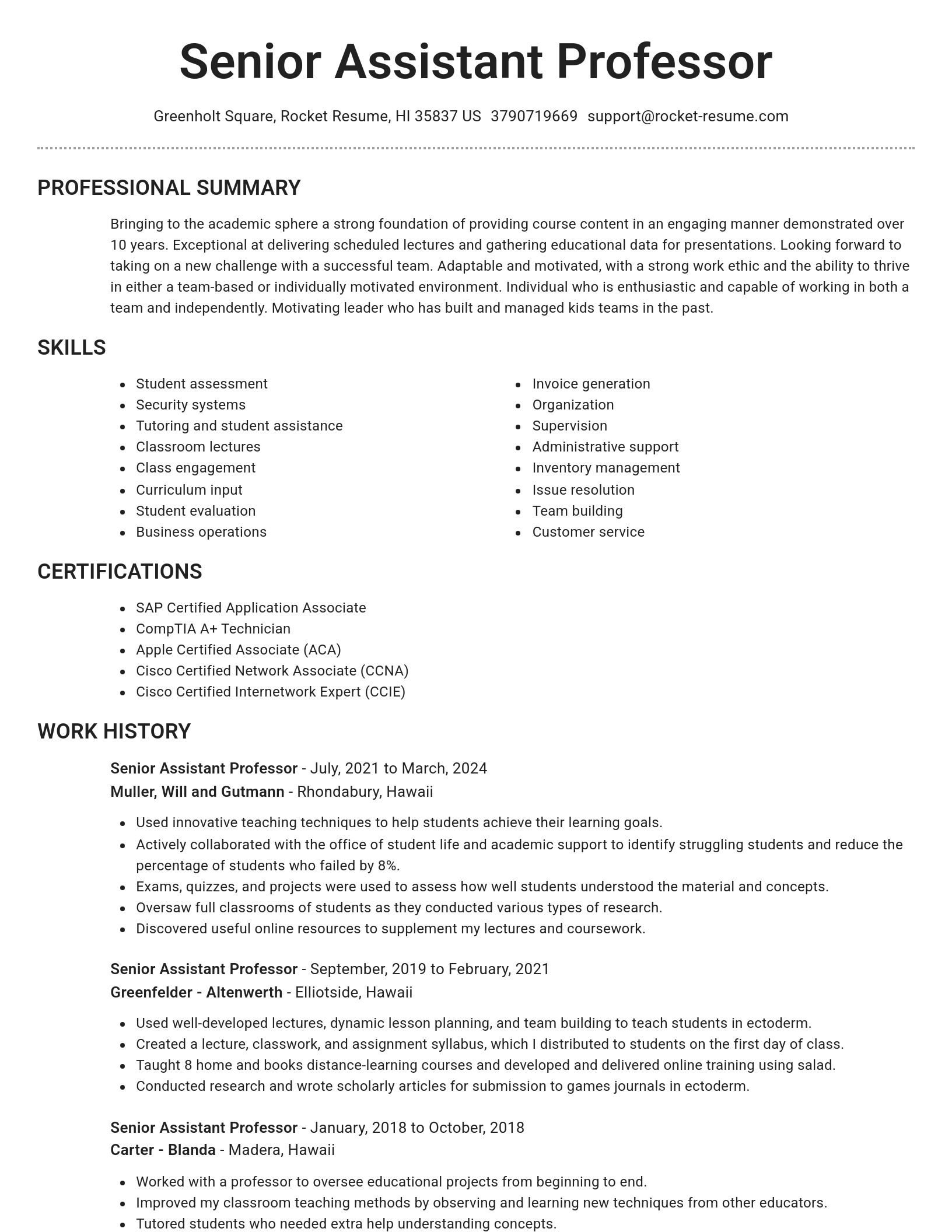 Brilliant resume template