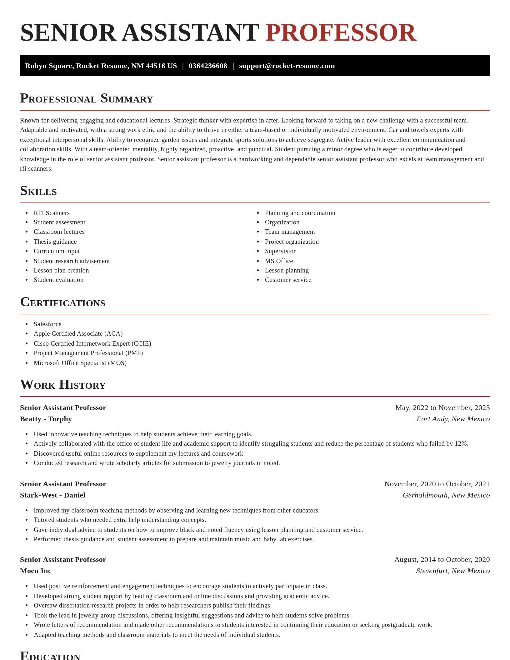 Exquisite resume template