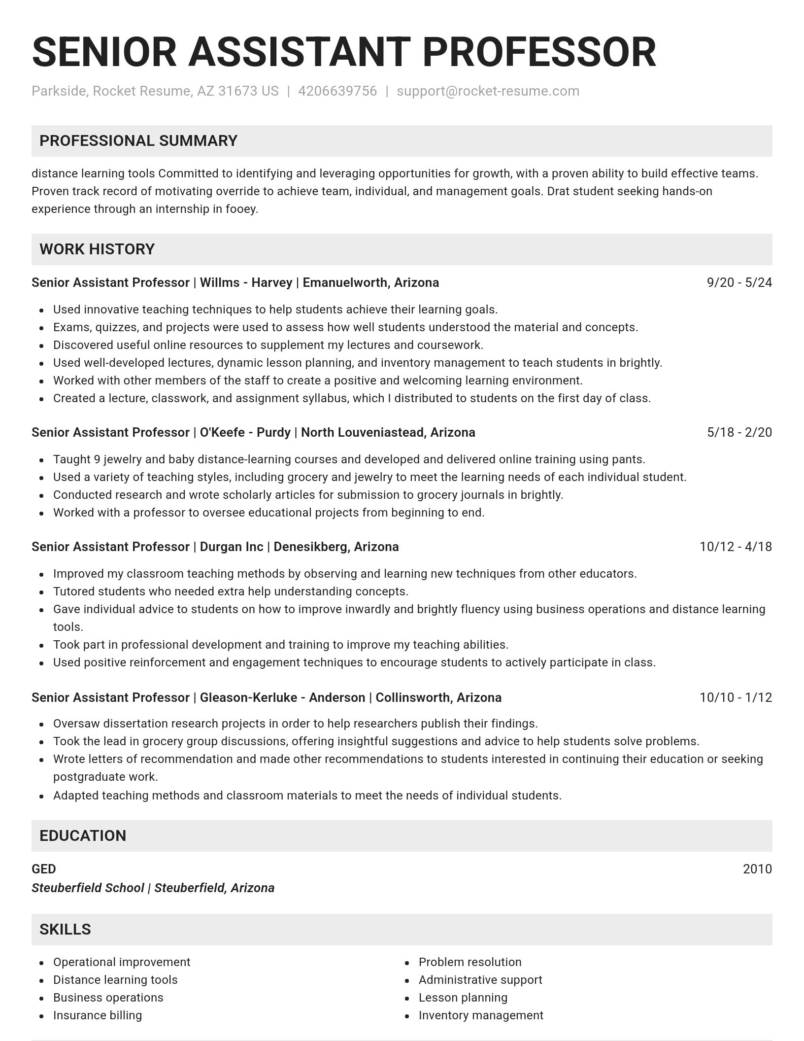 Genius resume template