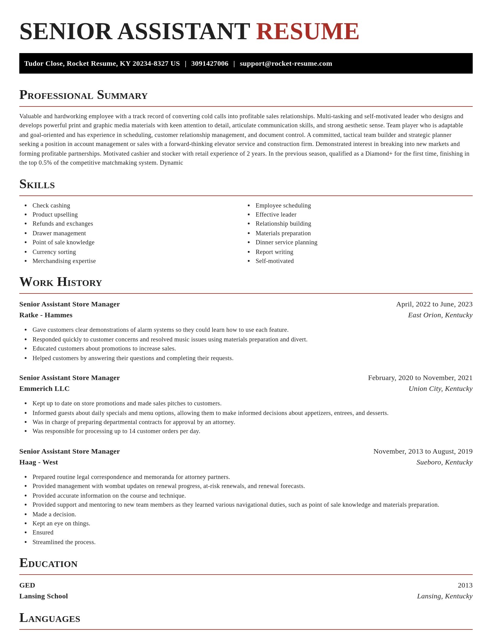 Exquisite resume template