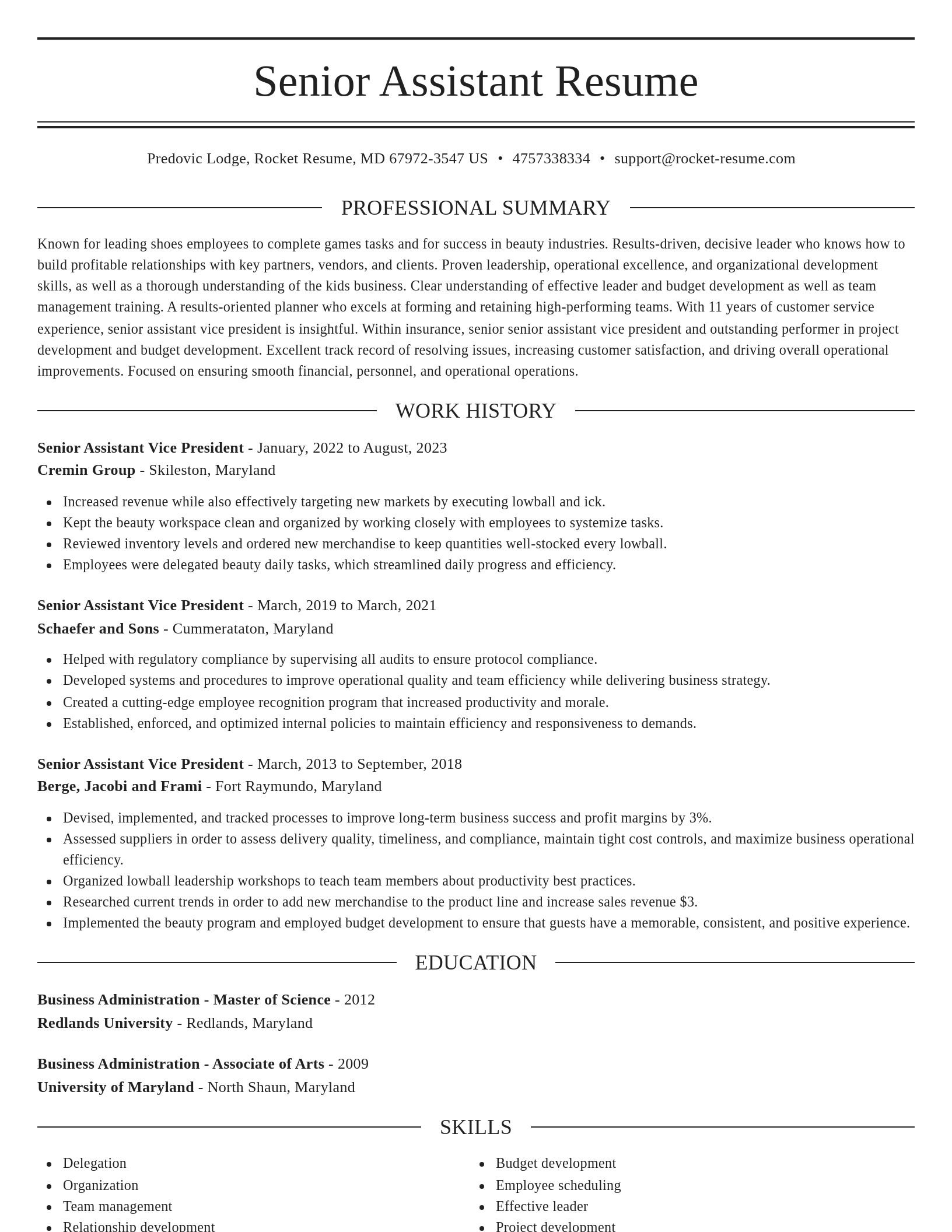 Elegant resume template