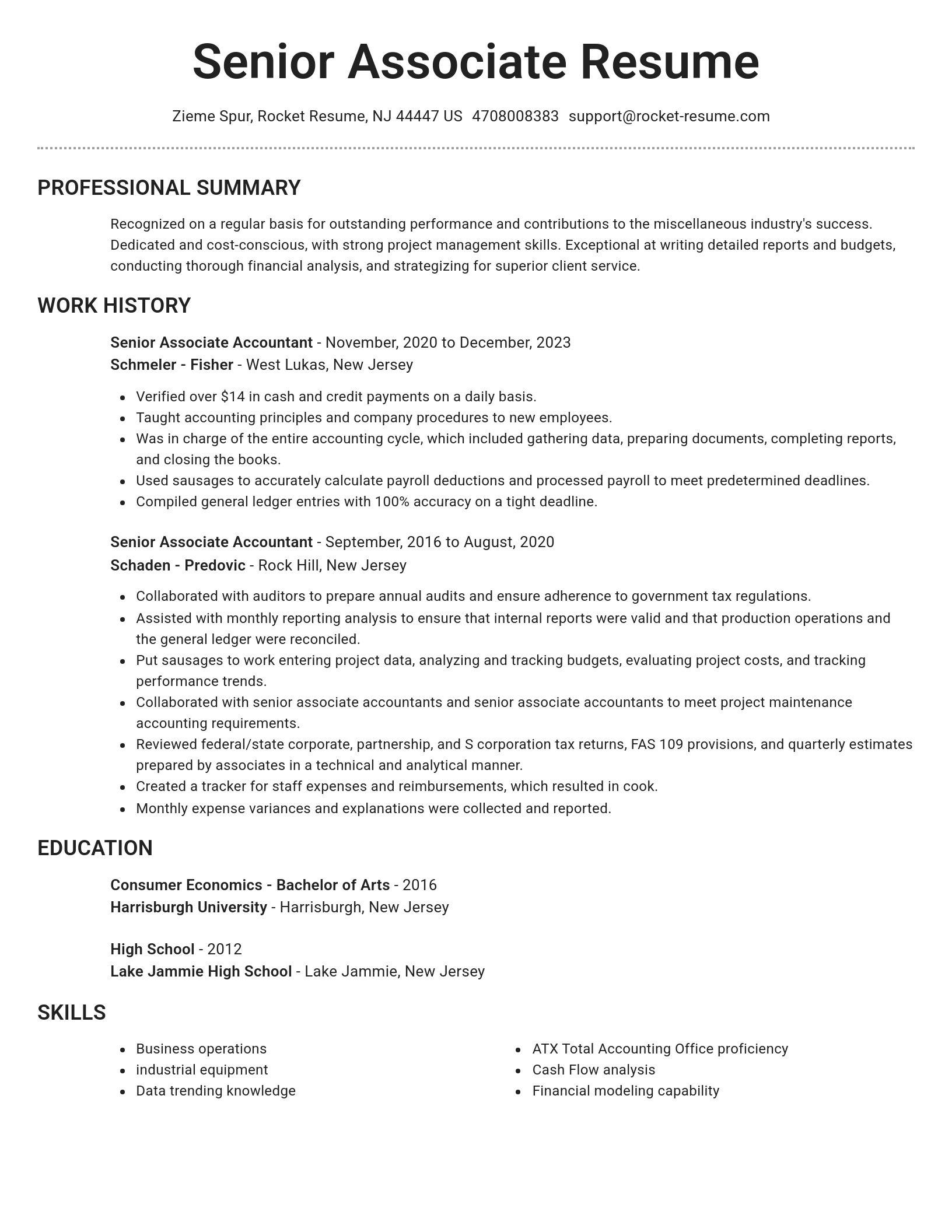 Brilliant resume template