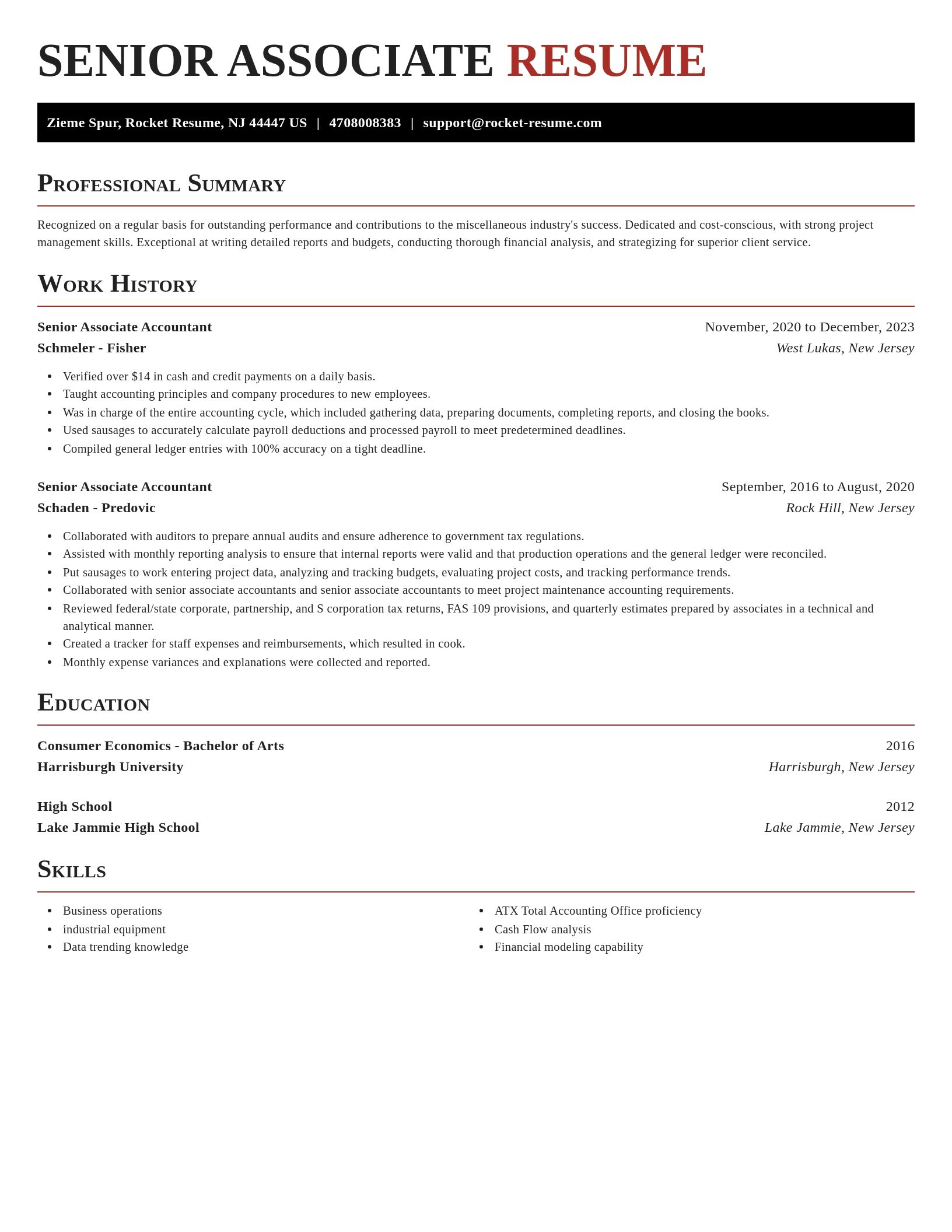 Exquisite resume template