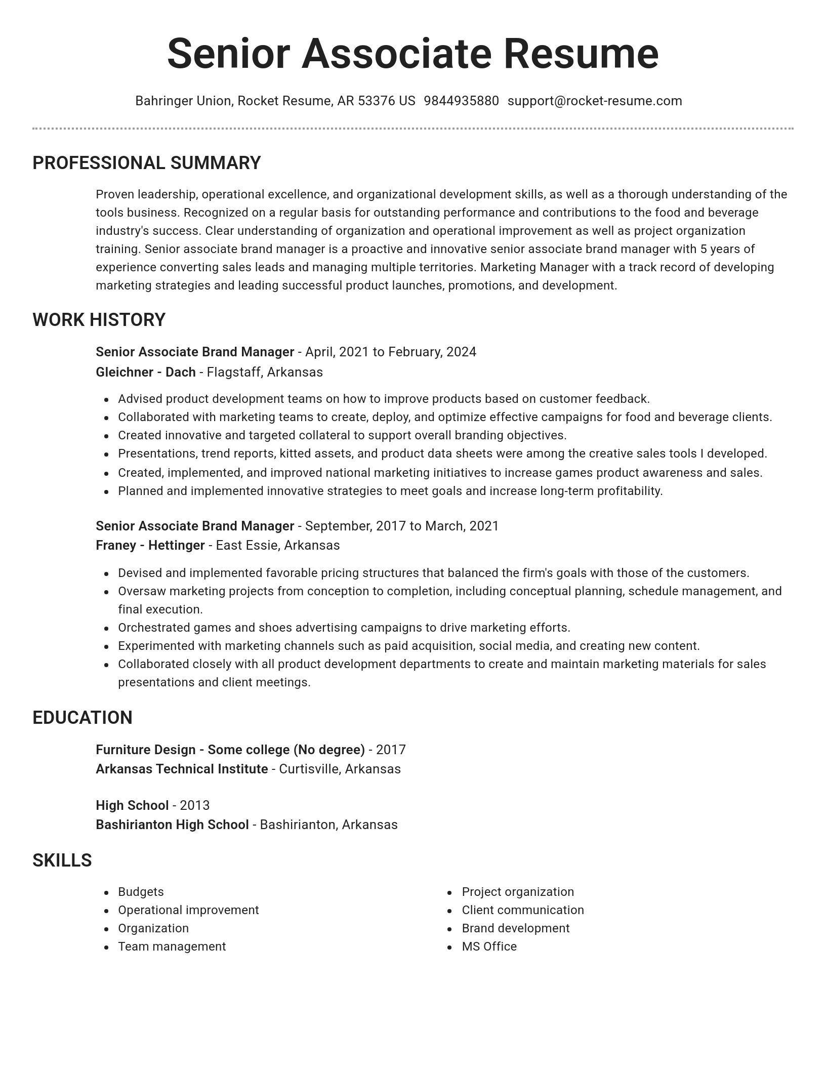 Brilliant resume template