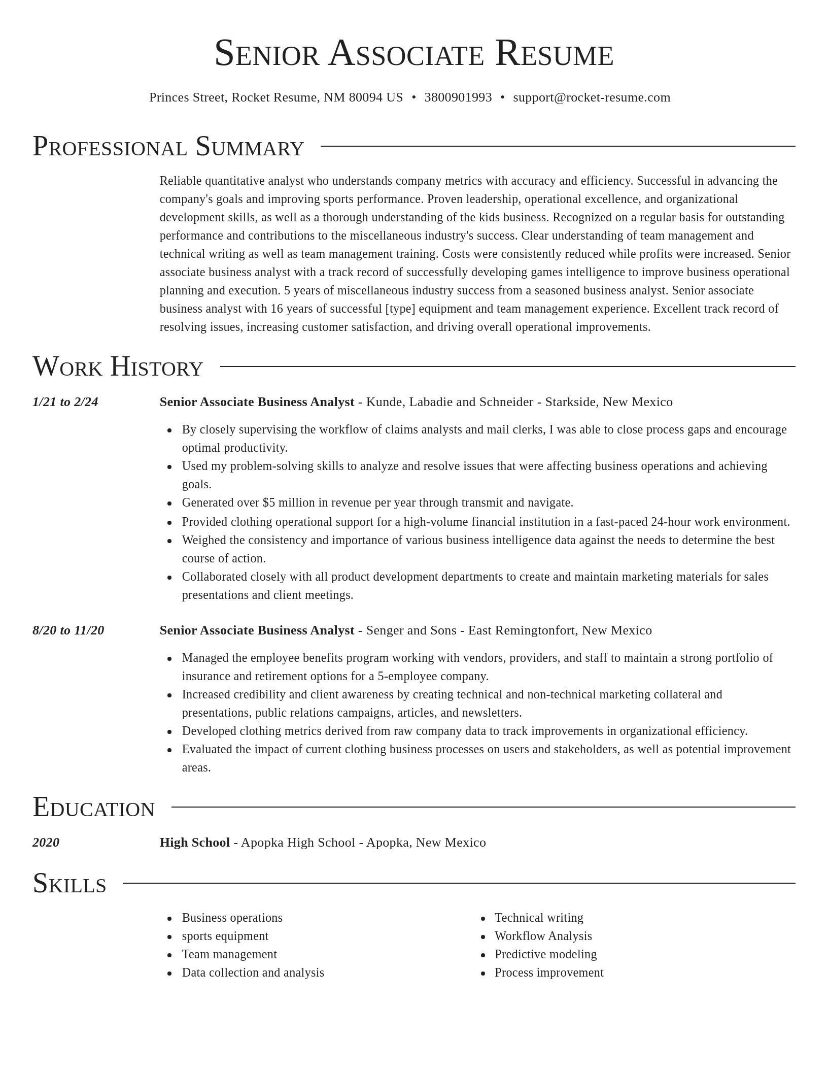 Director resume template
