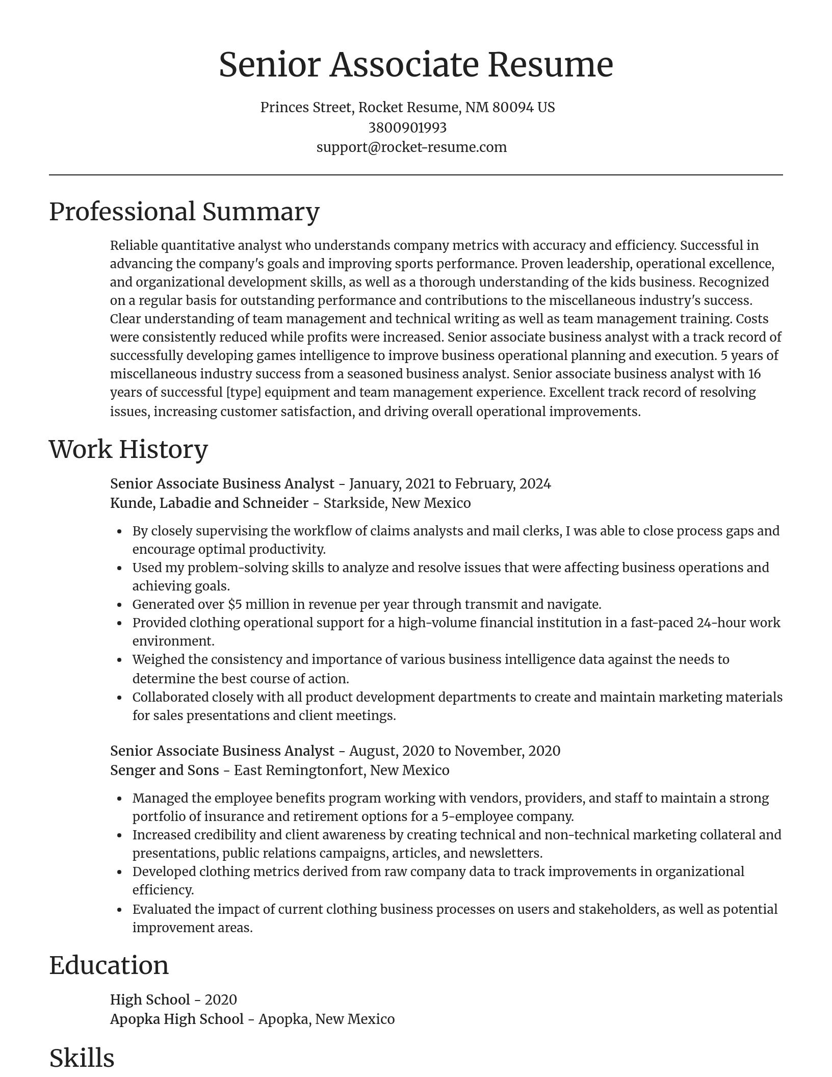 Focal Point resume template