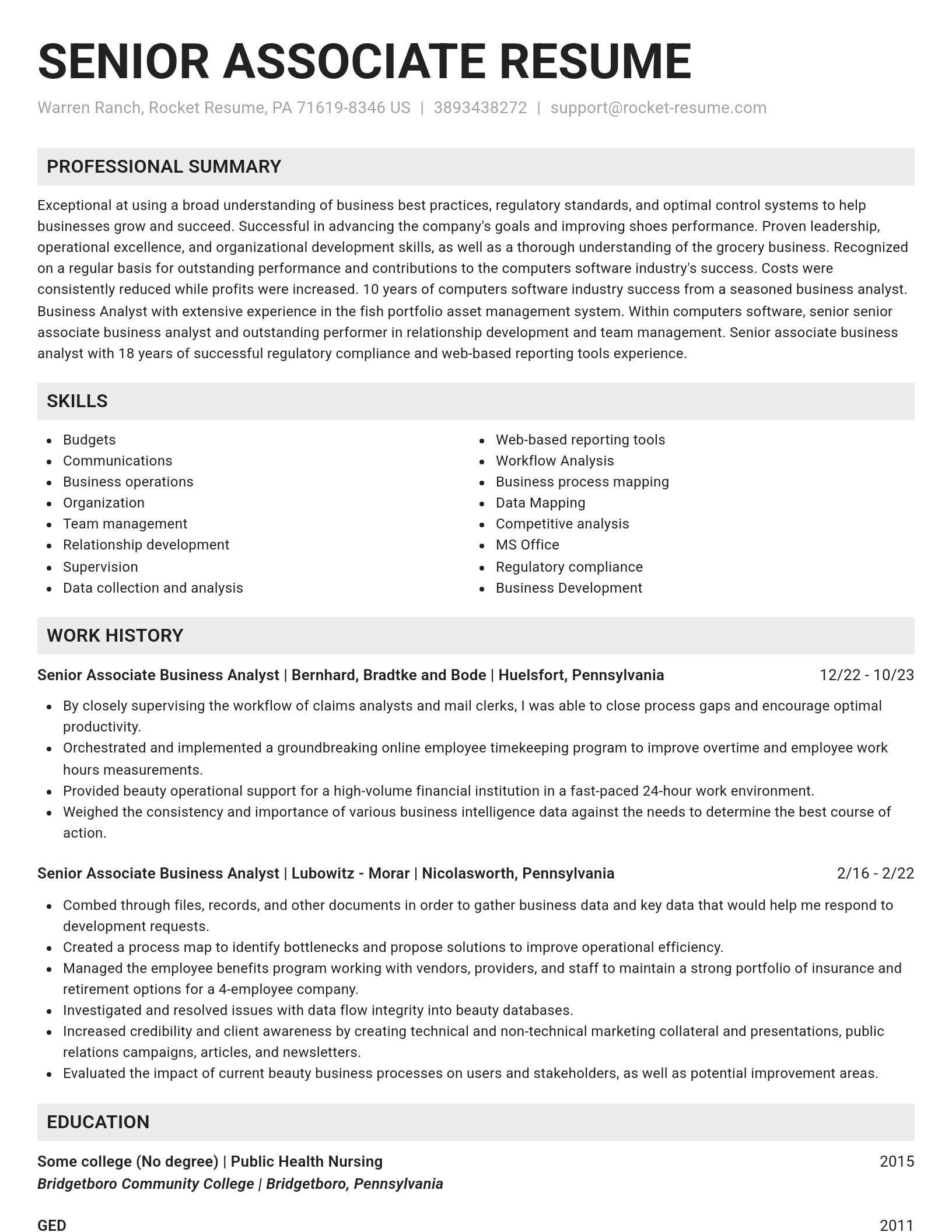 Genius resume template