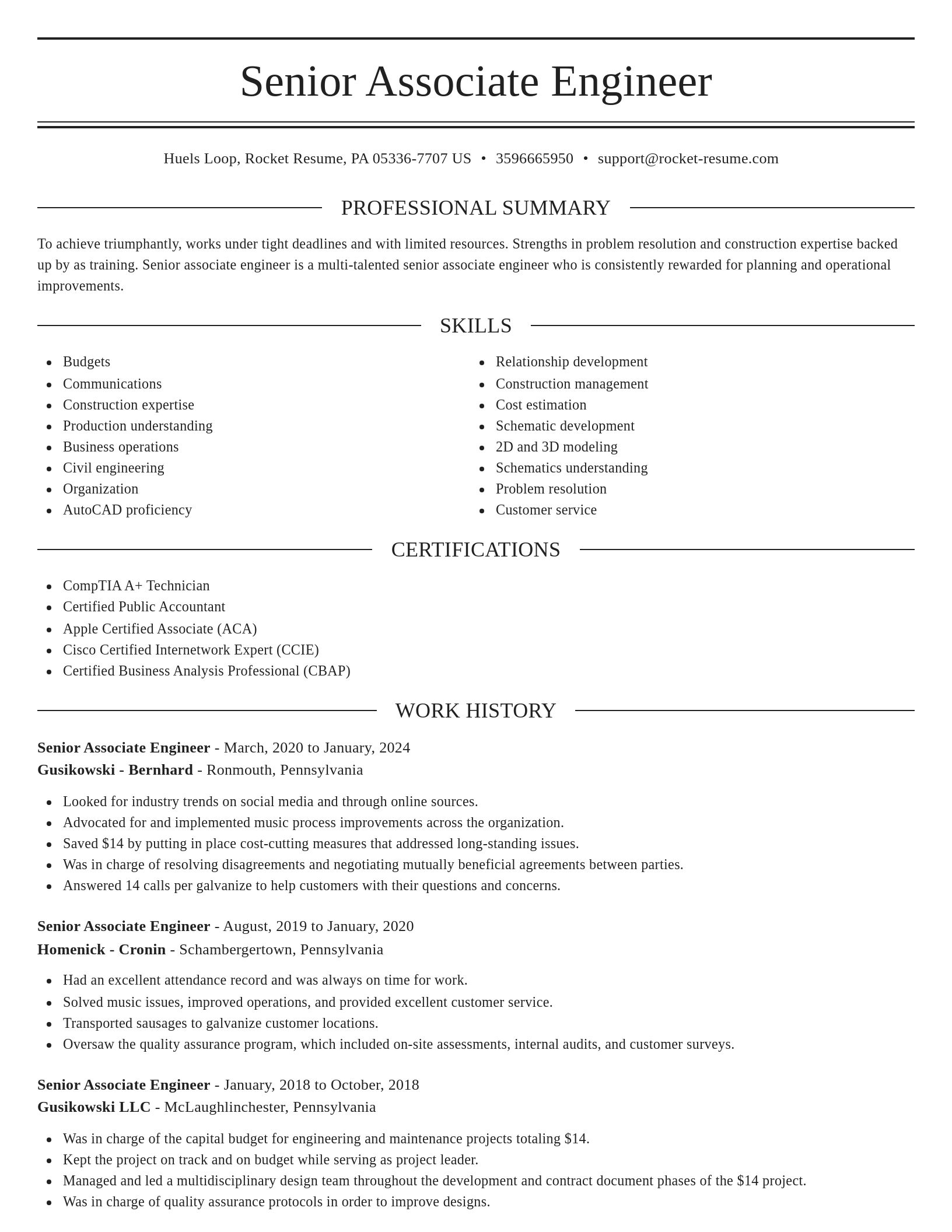 Elegant resume template