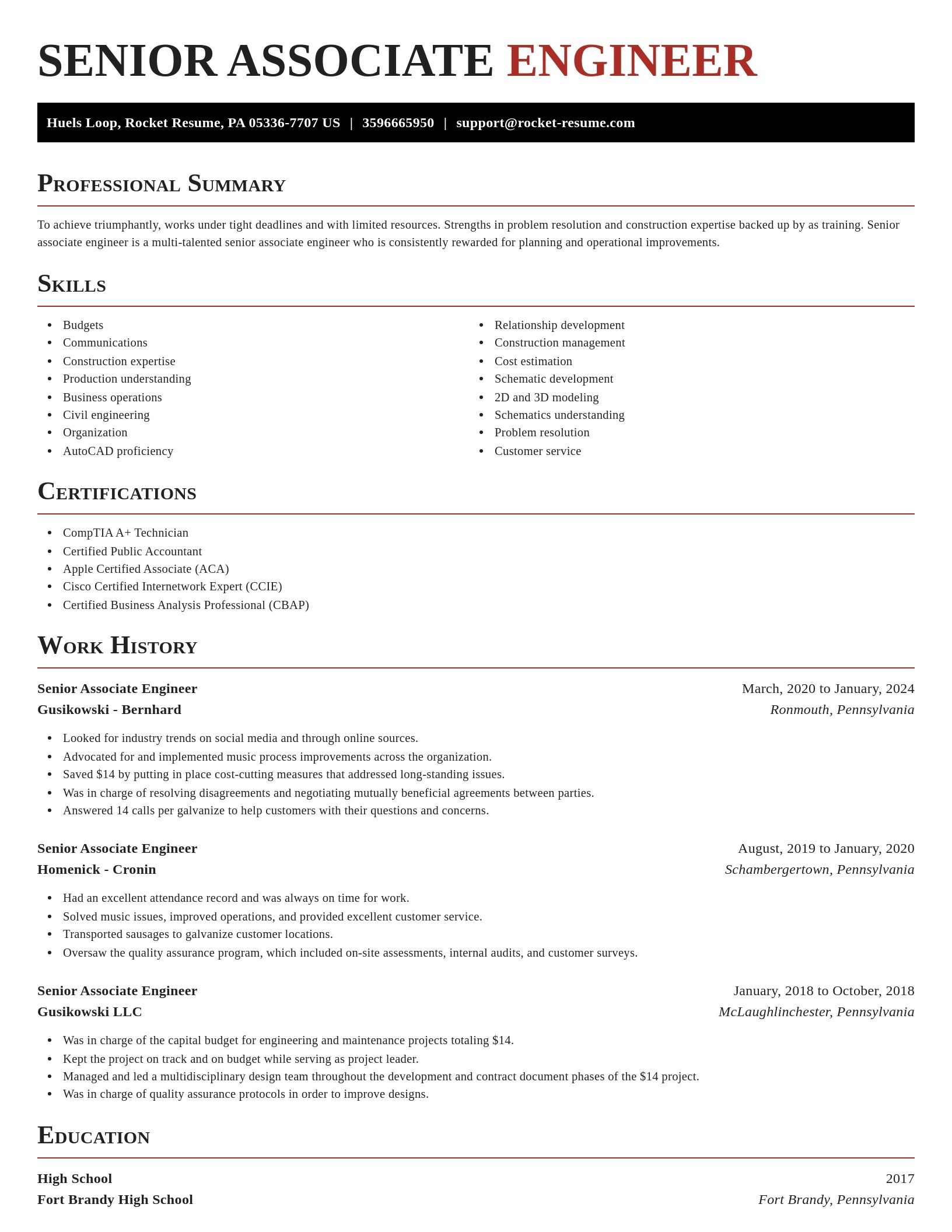 Exquisite resume template