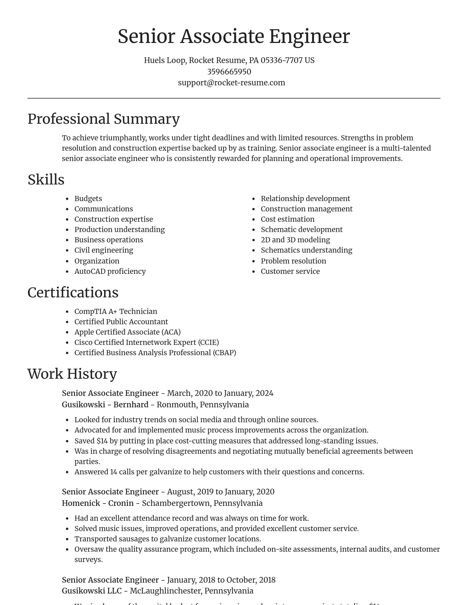 Focal Point resume template