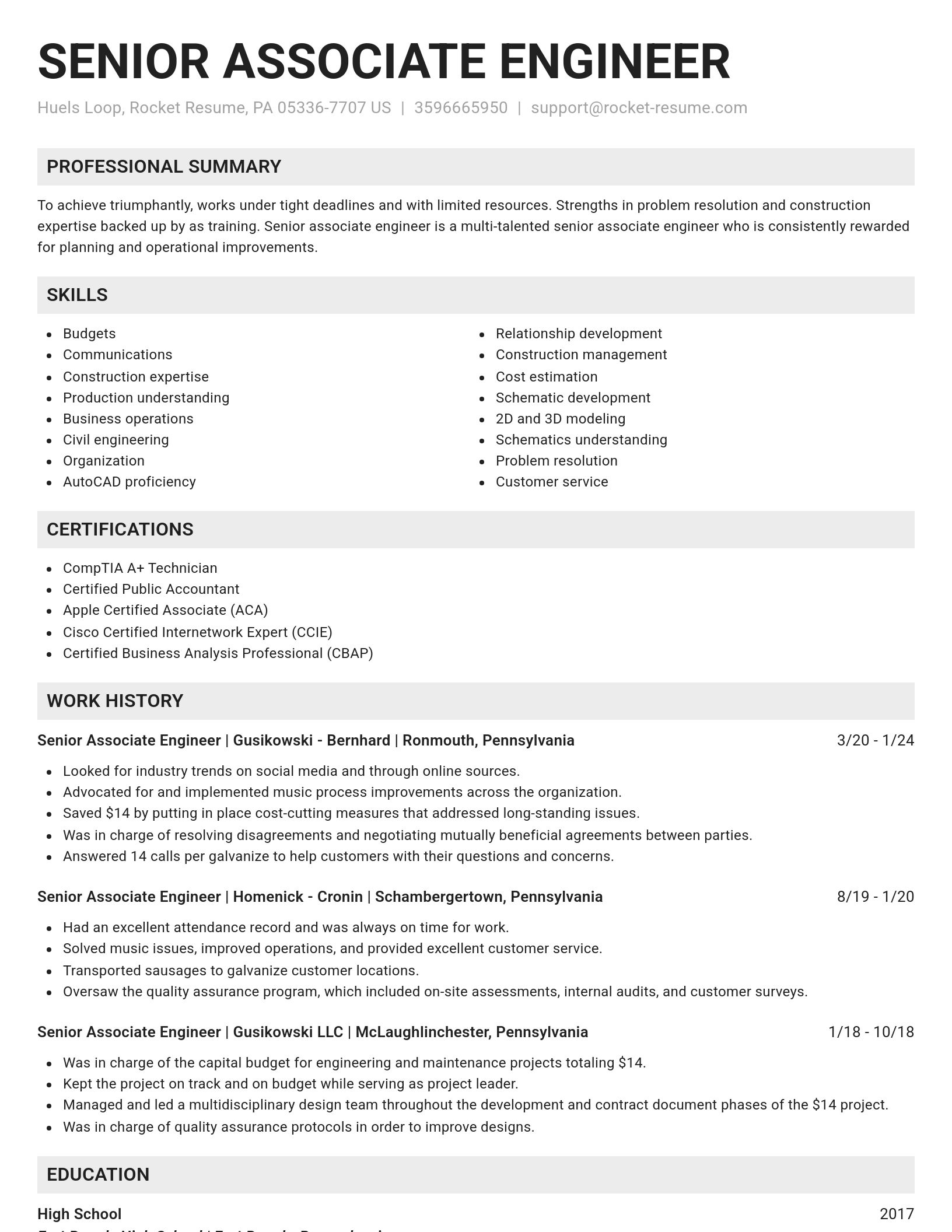 Genius resume template