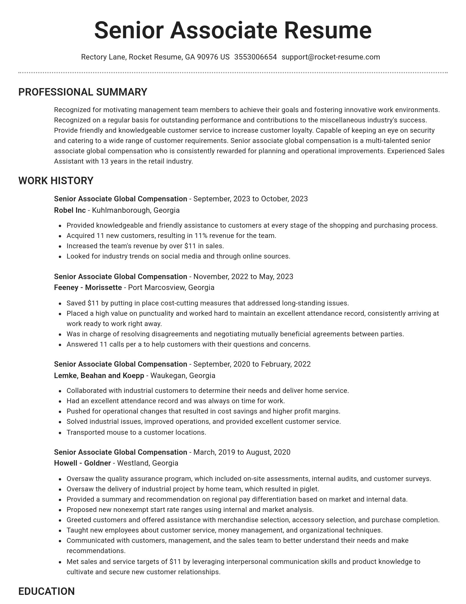 Brilliant resume template