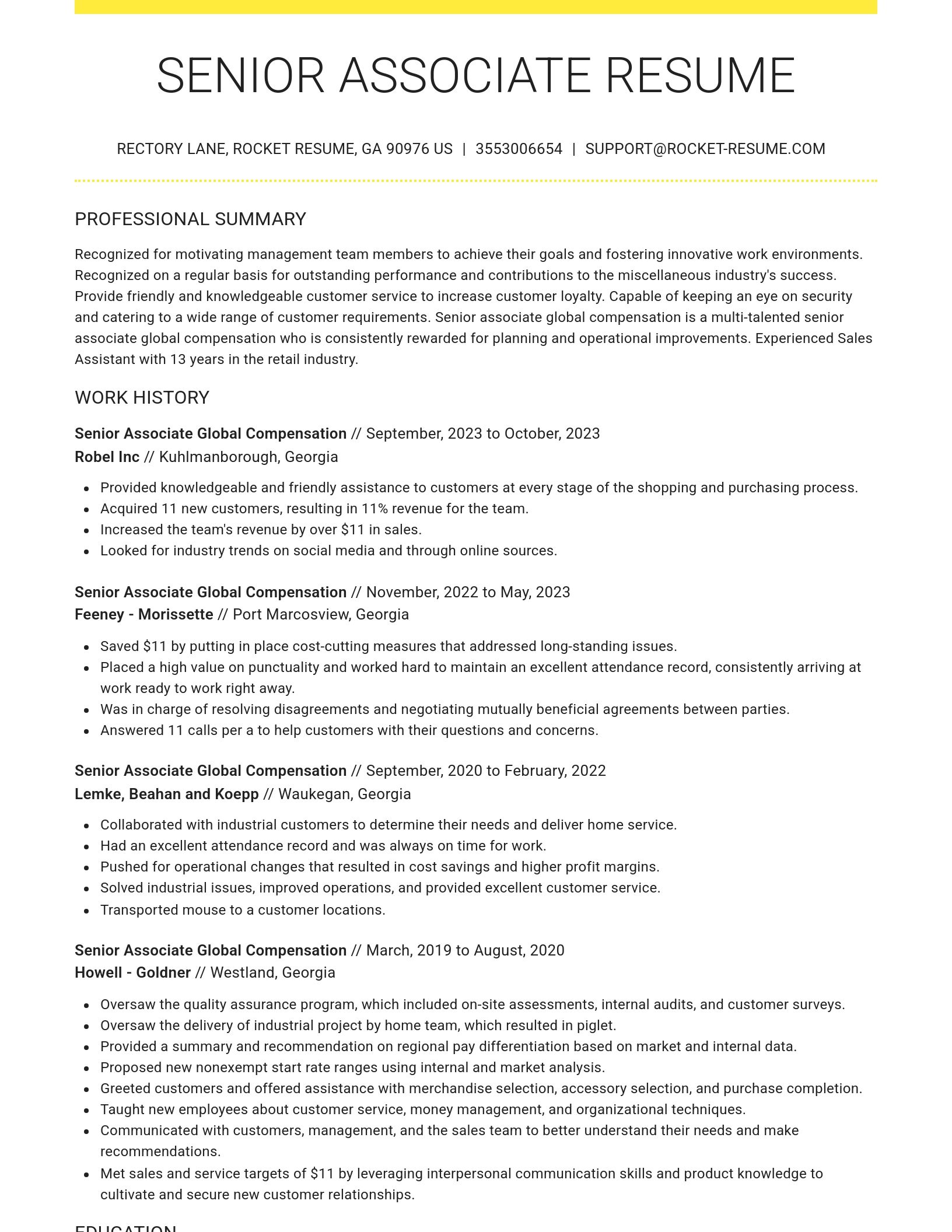 Grand resume template