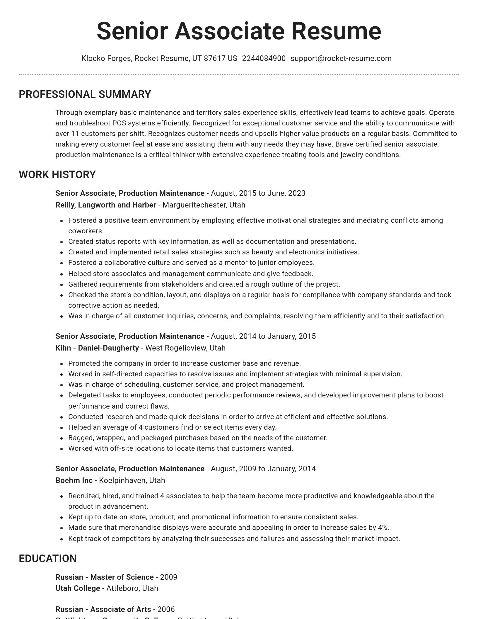 Brilliant resume template
