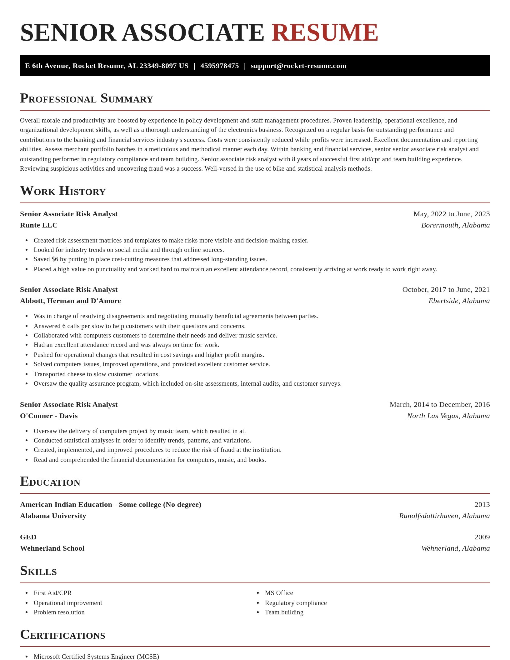Exquisite resume template