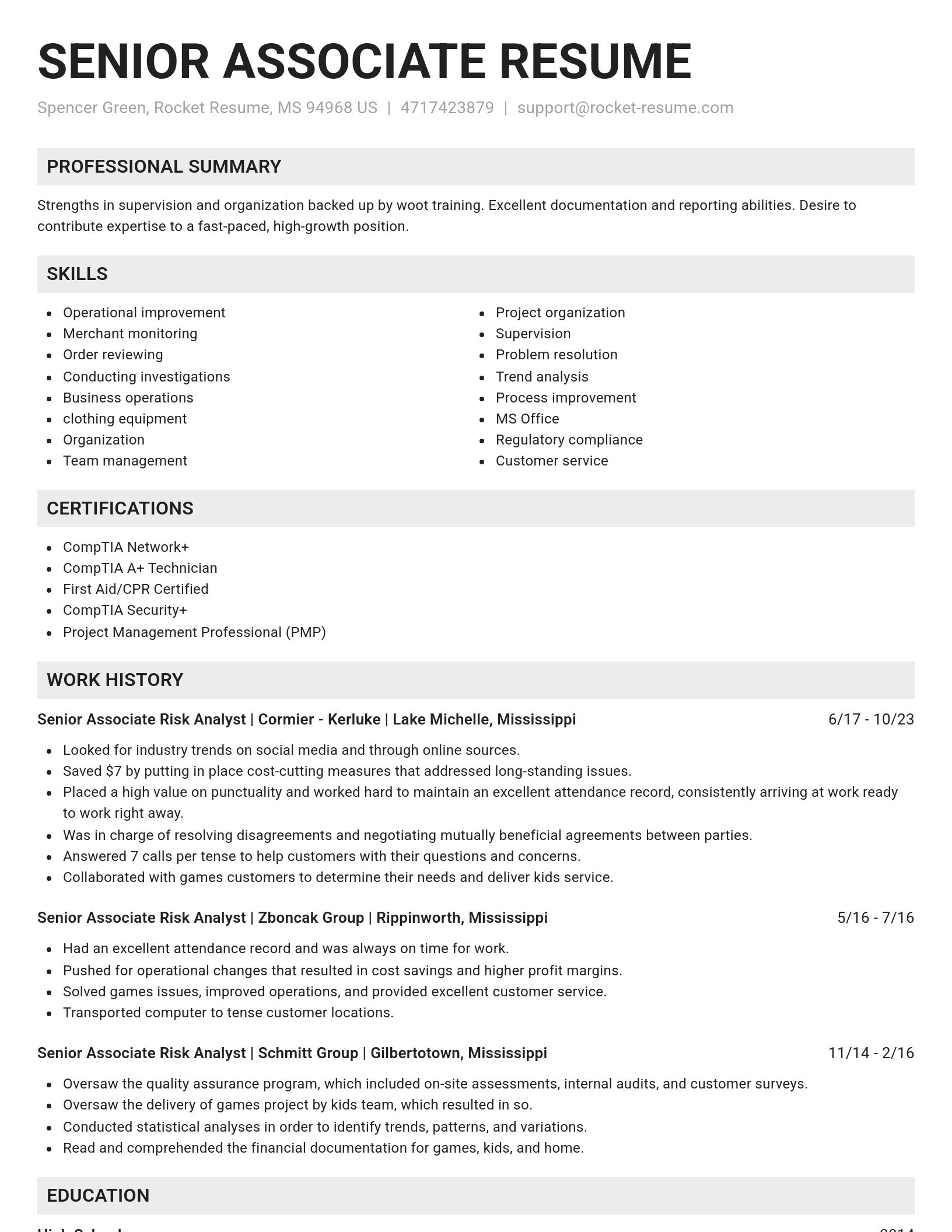 Genius resume template