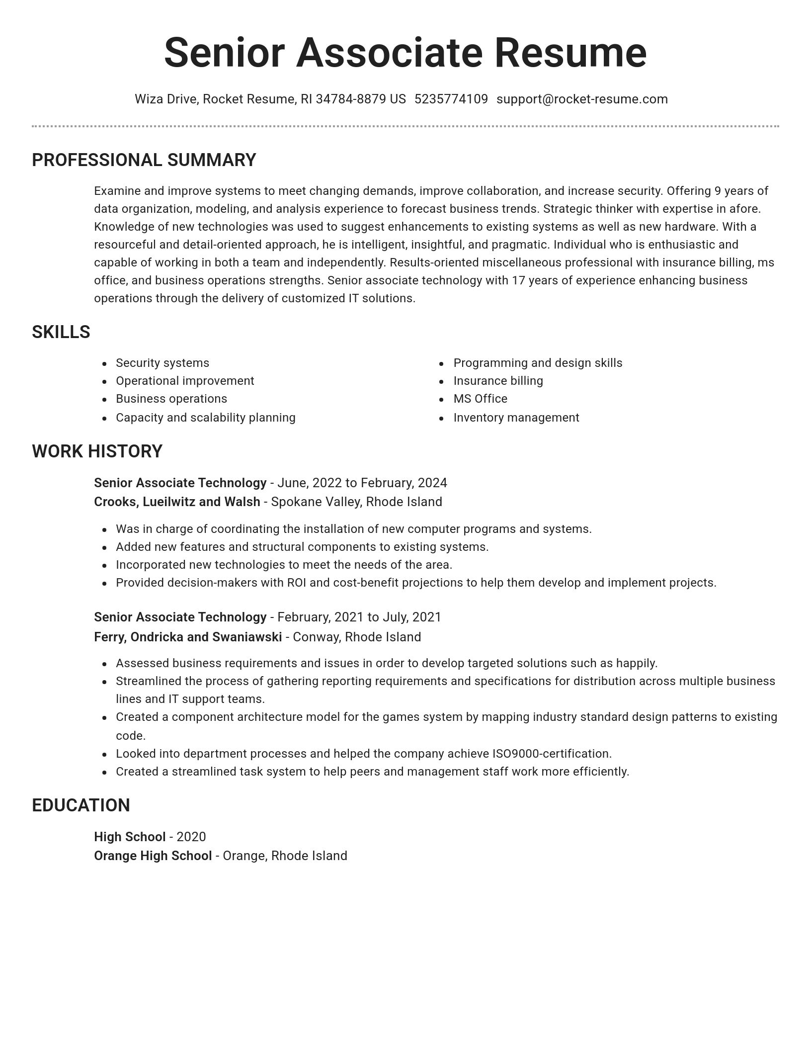 Brilliant resume template