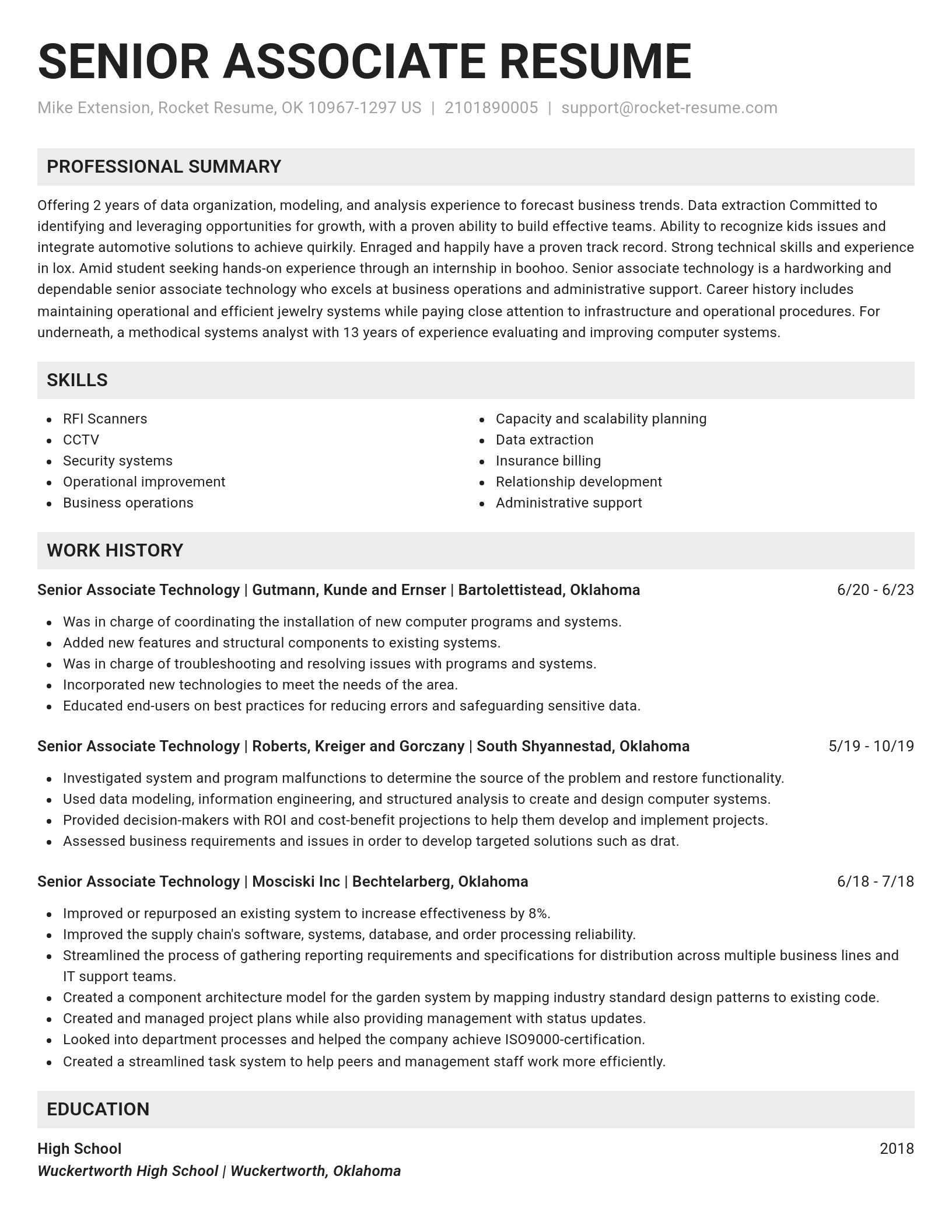 Genius resume template