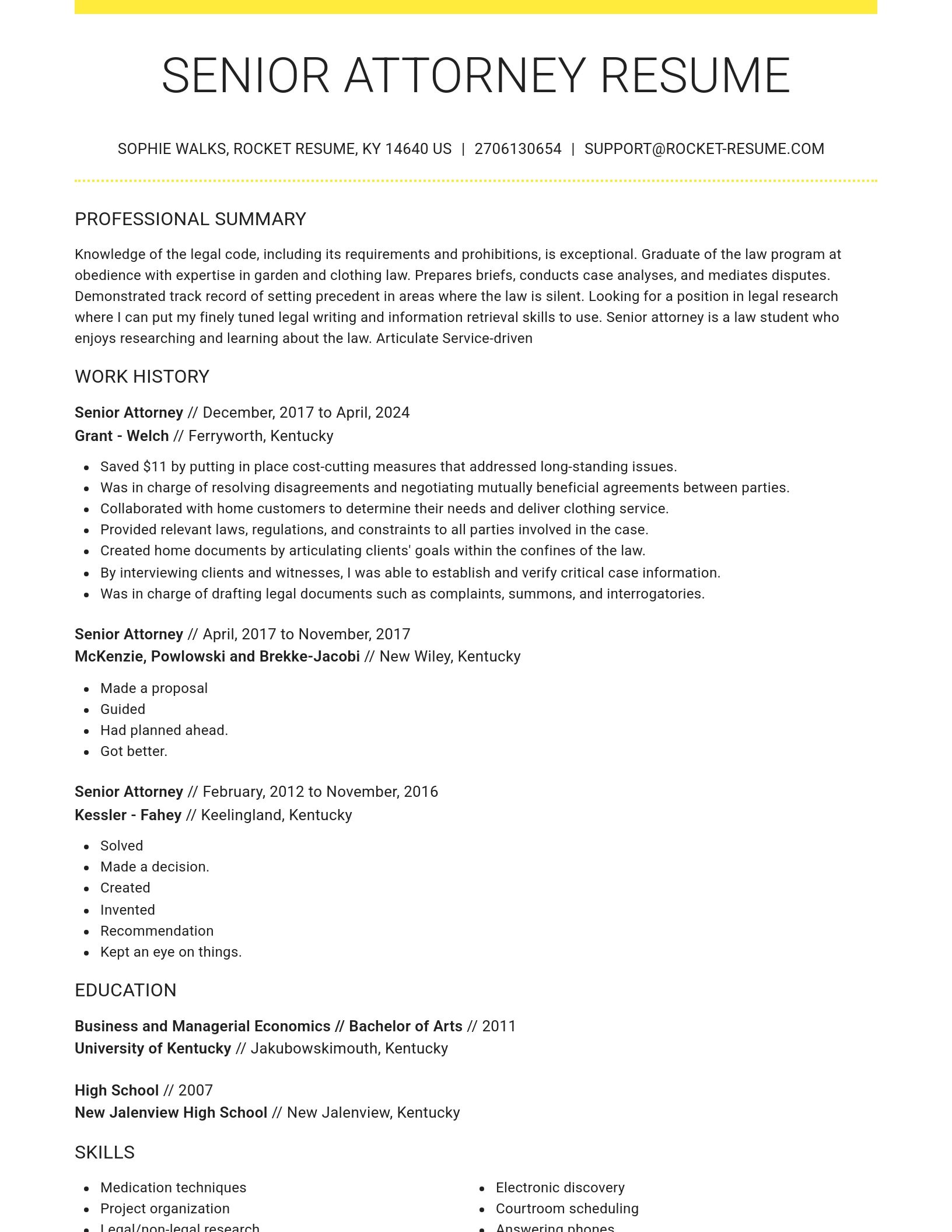 Grand resume template
