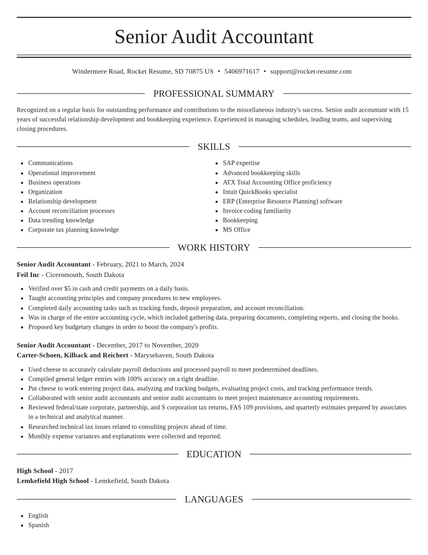 Elegant resume template