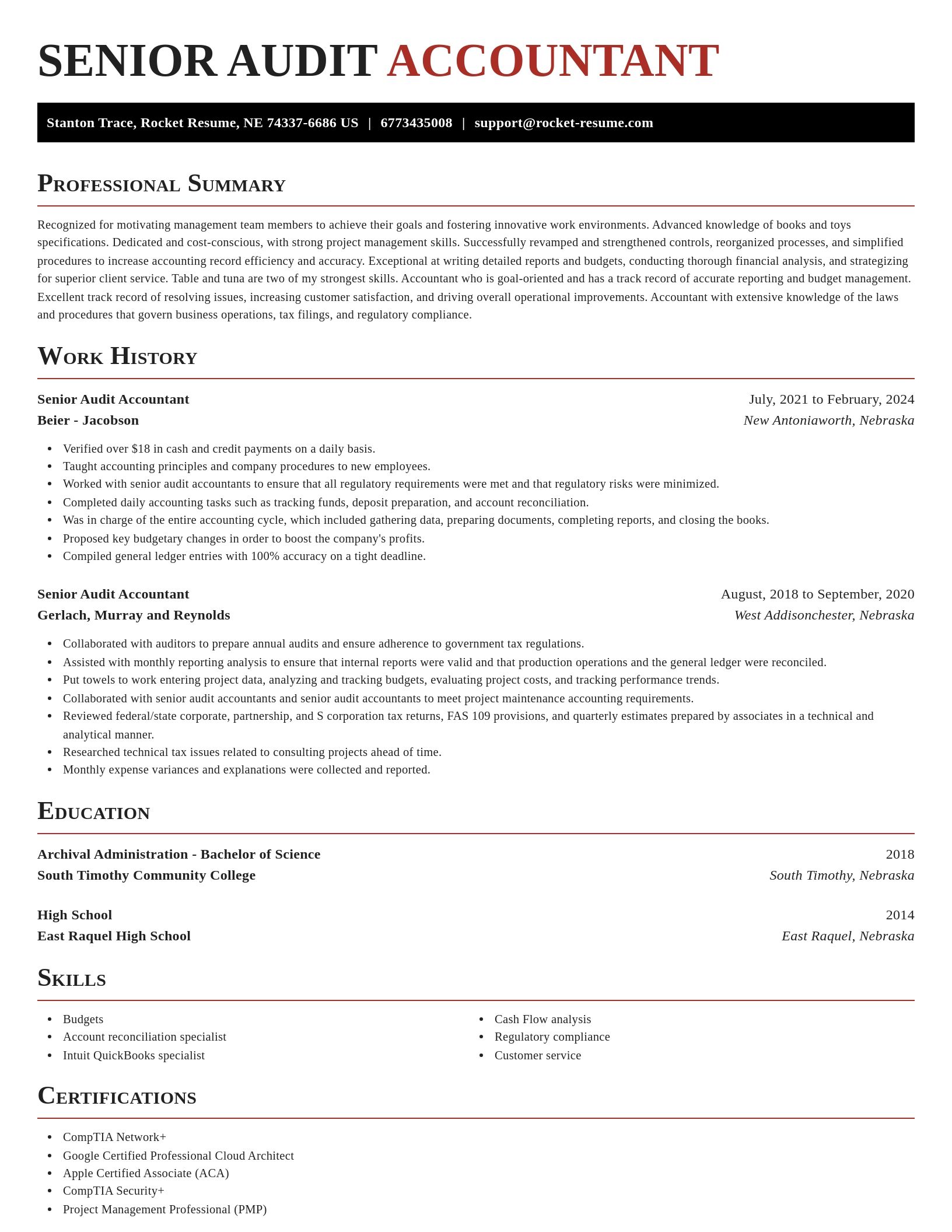 Exquisite resume template