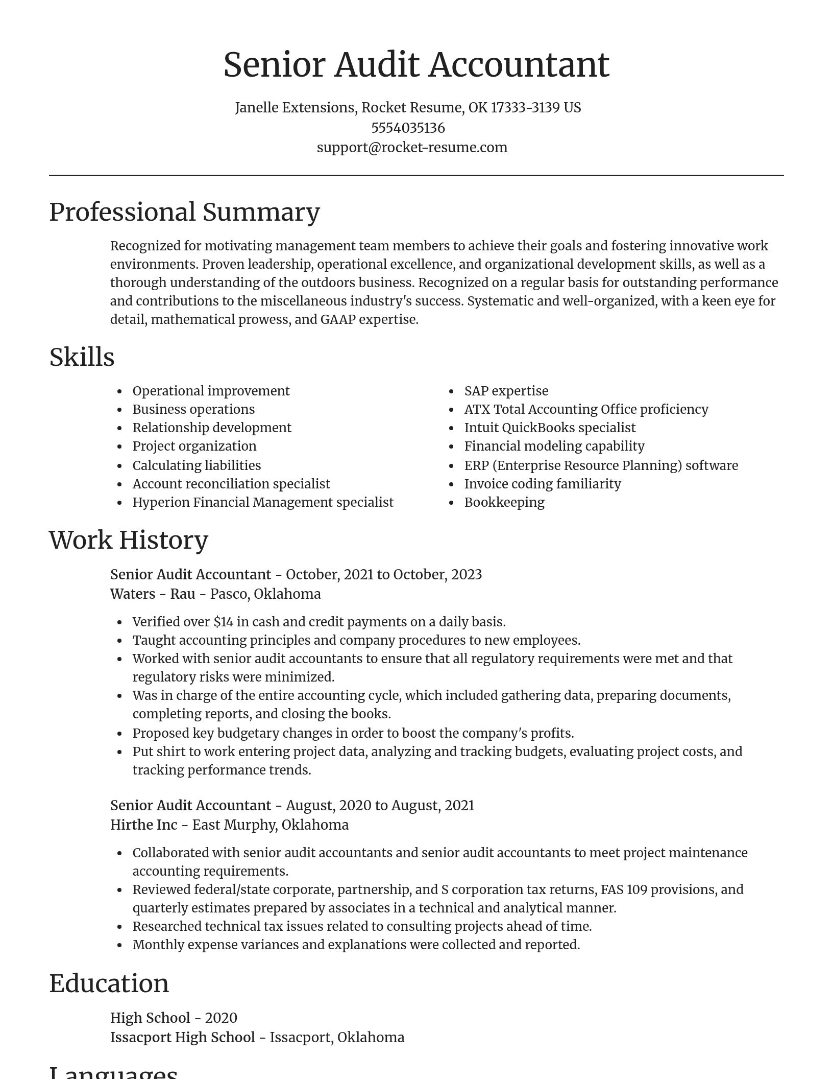 Focal Point resume template