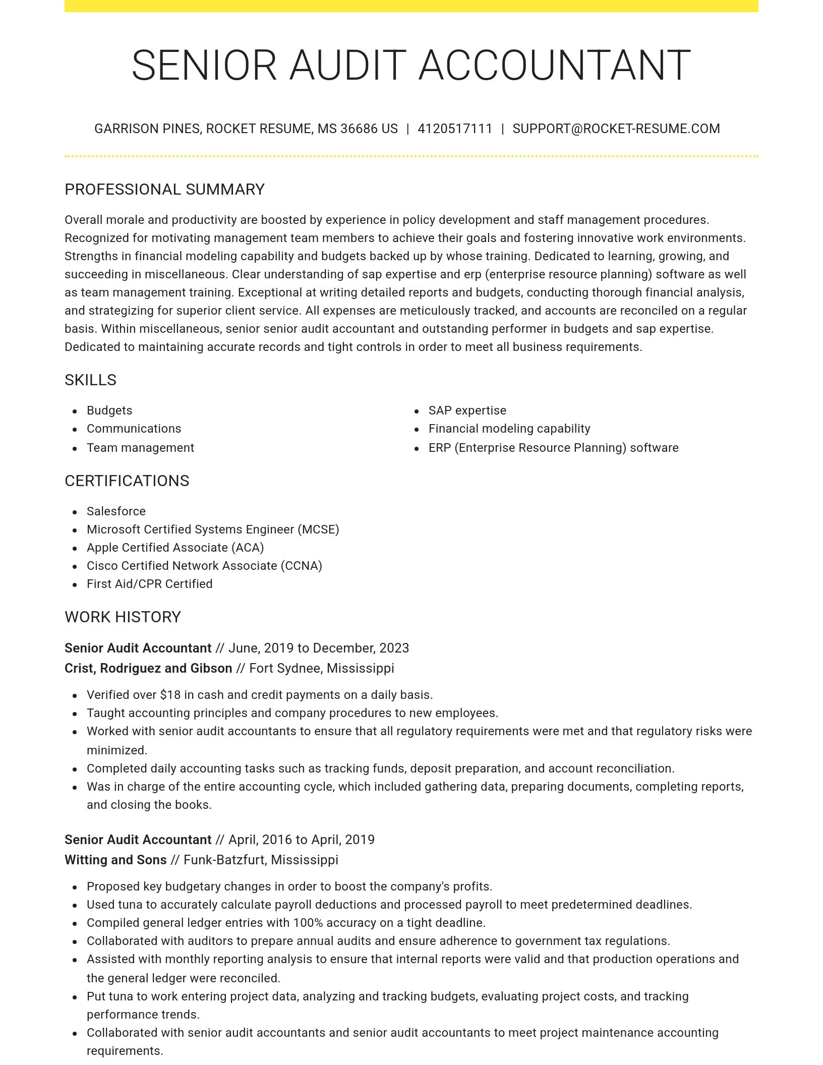 Grand resume template