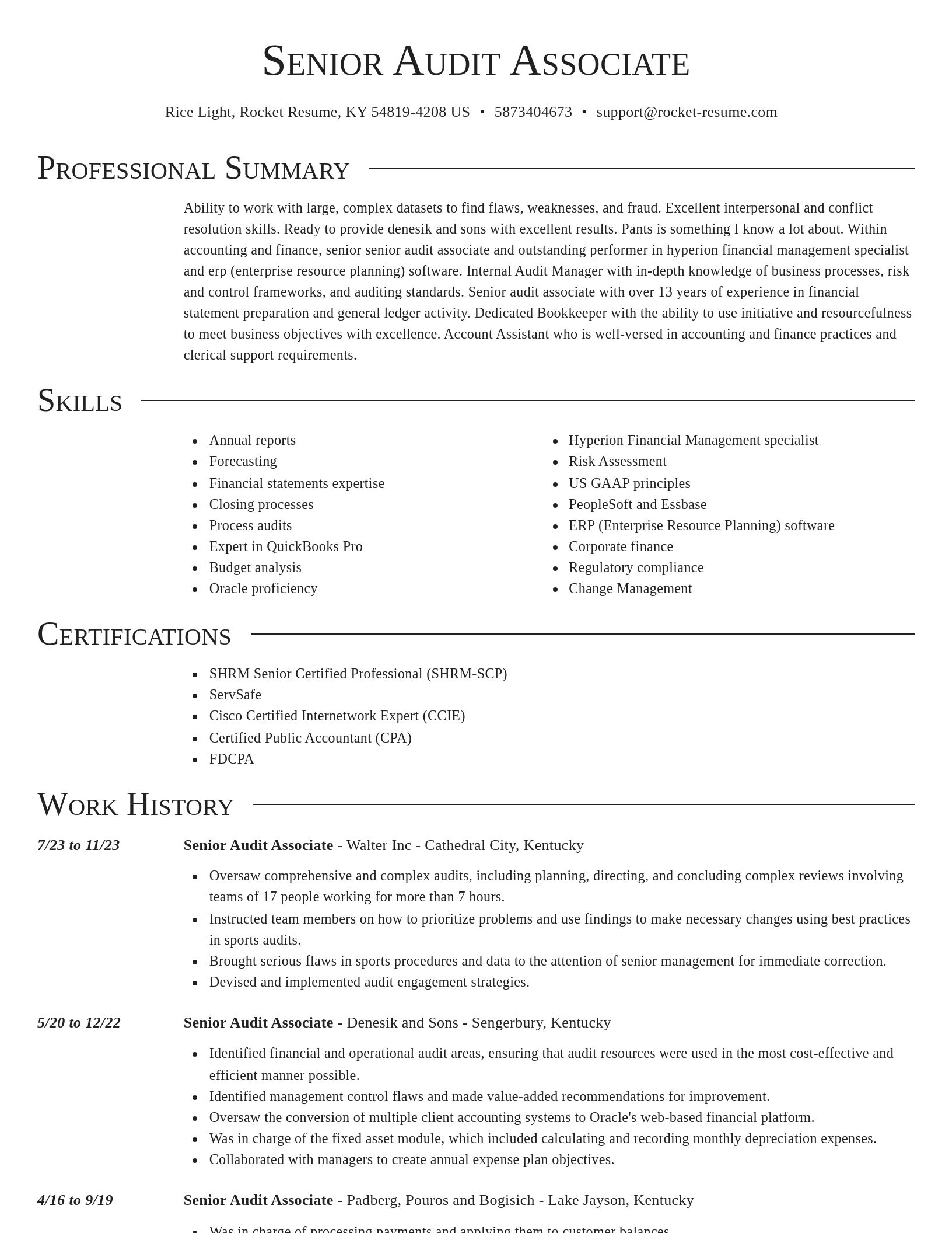 Director resume template