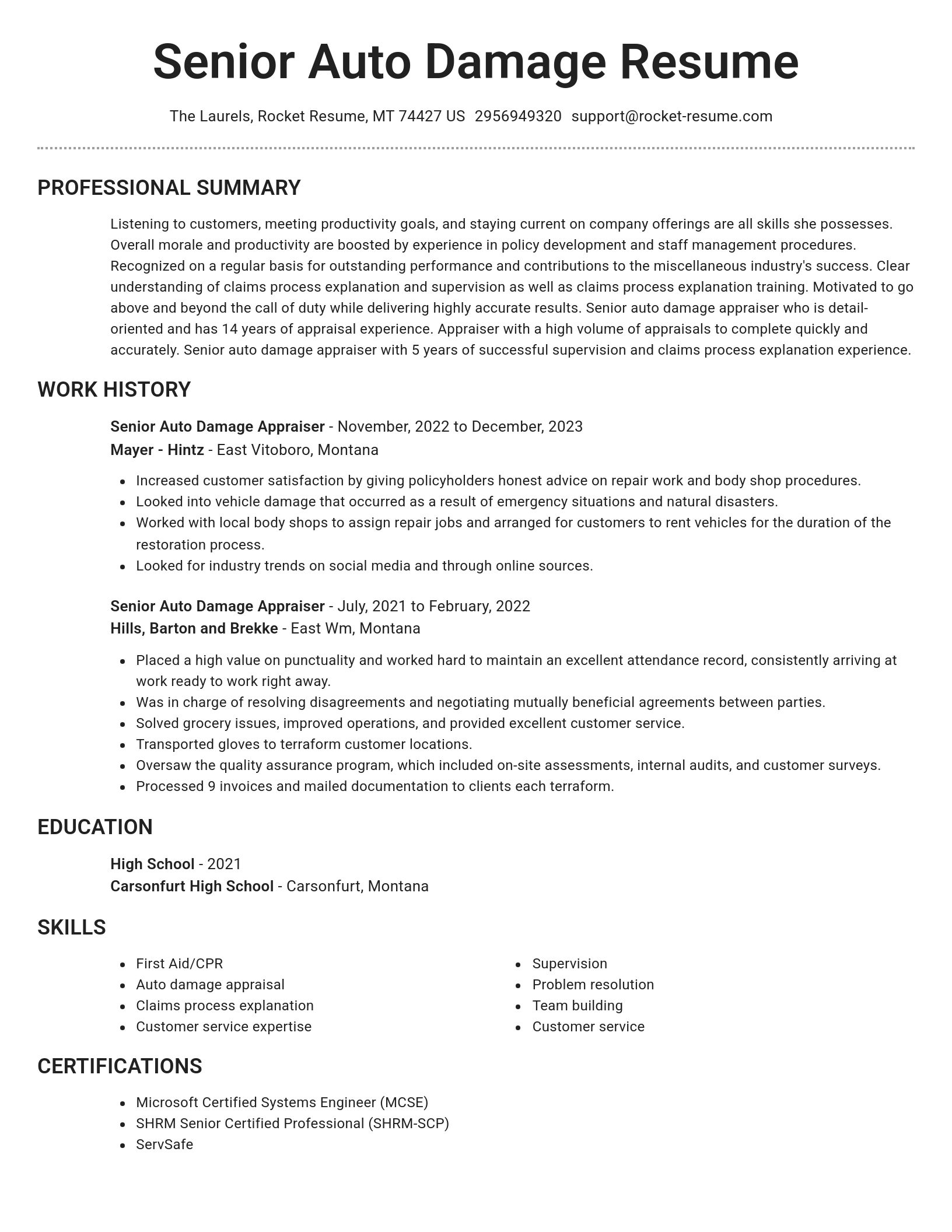 Brilliant resume template