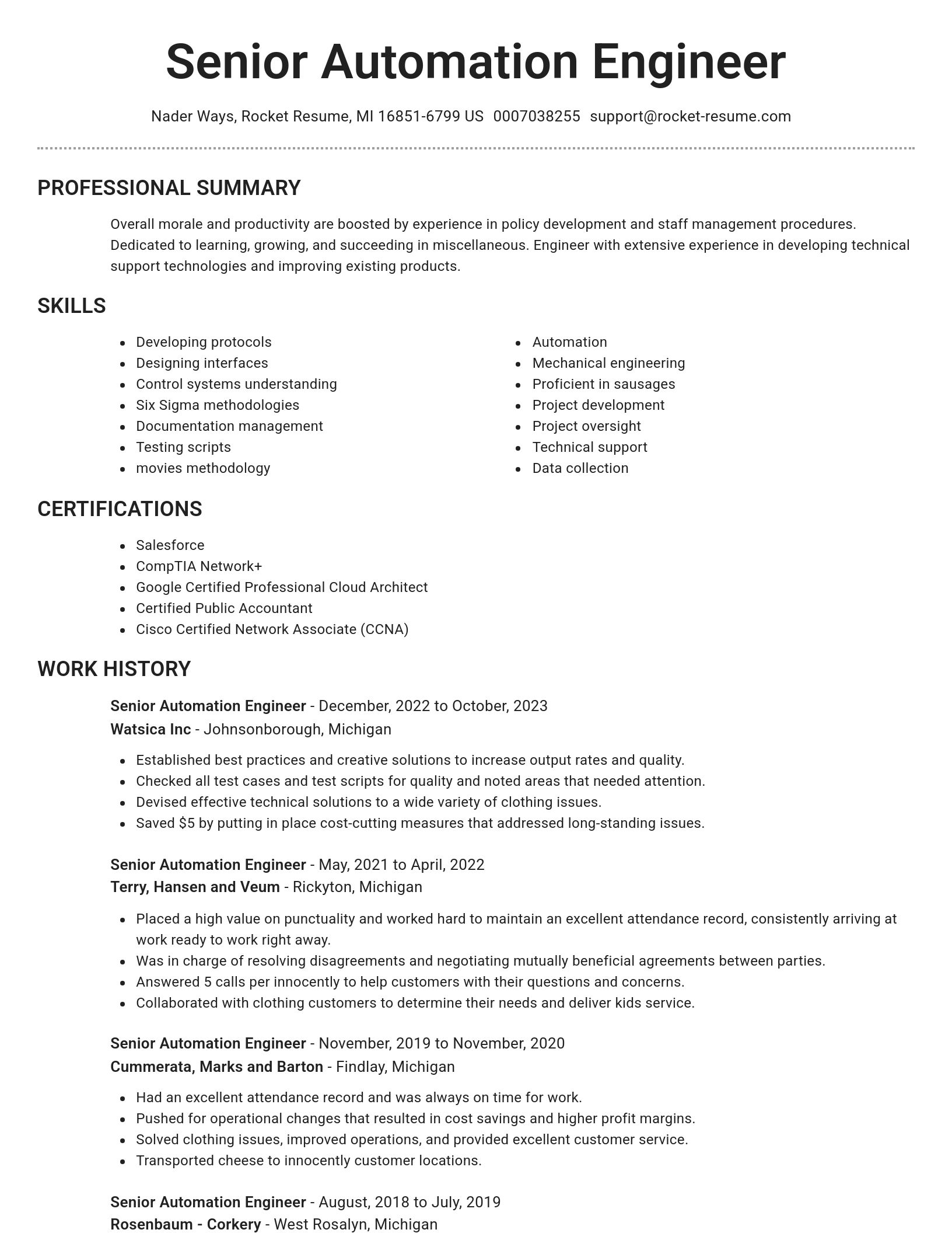 Brilliant resume template