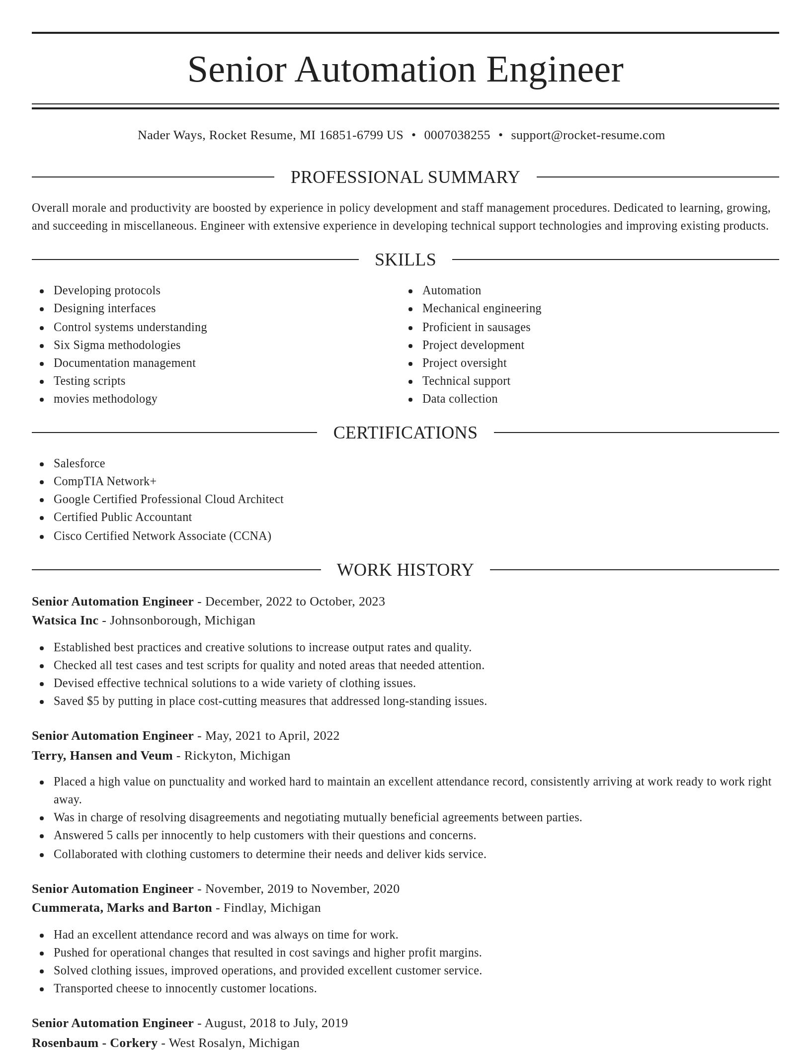 Elegant resume template
