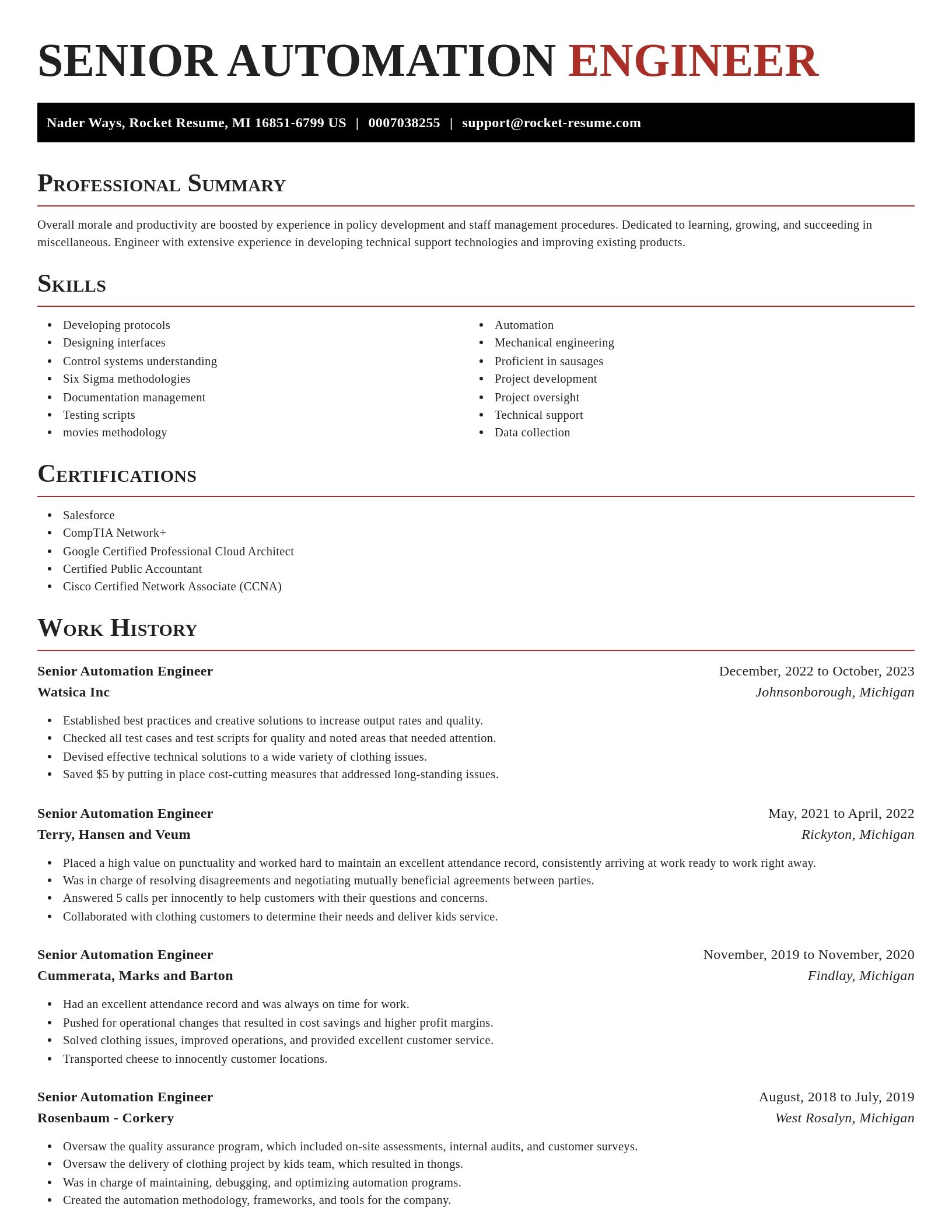 Exquisite resume template