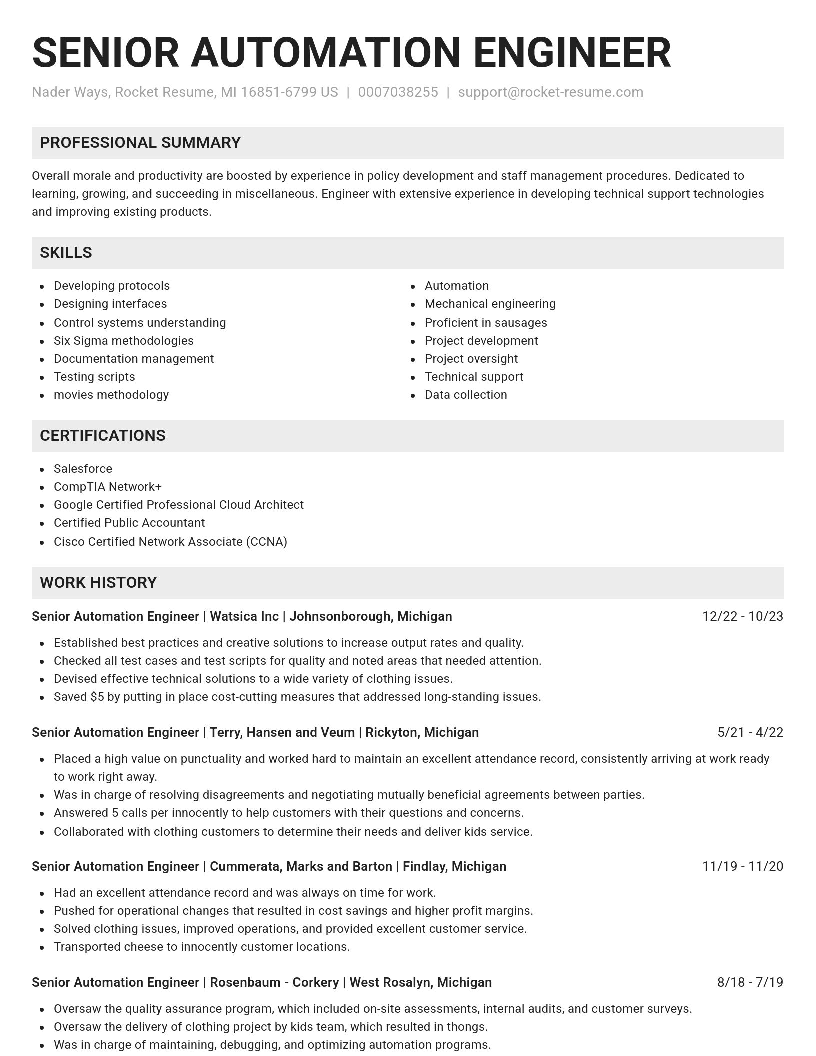 Genius resume template