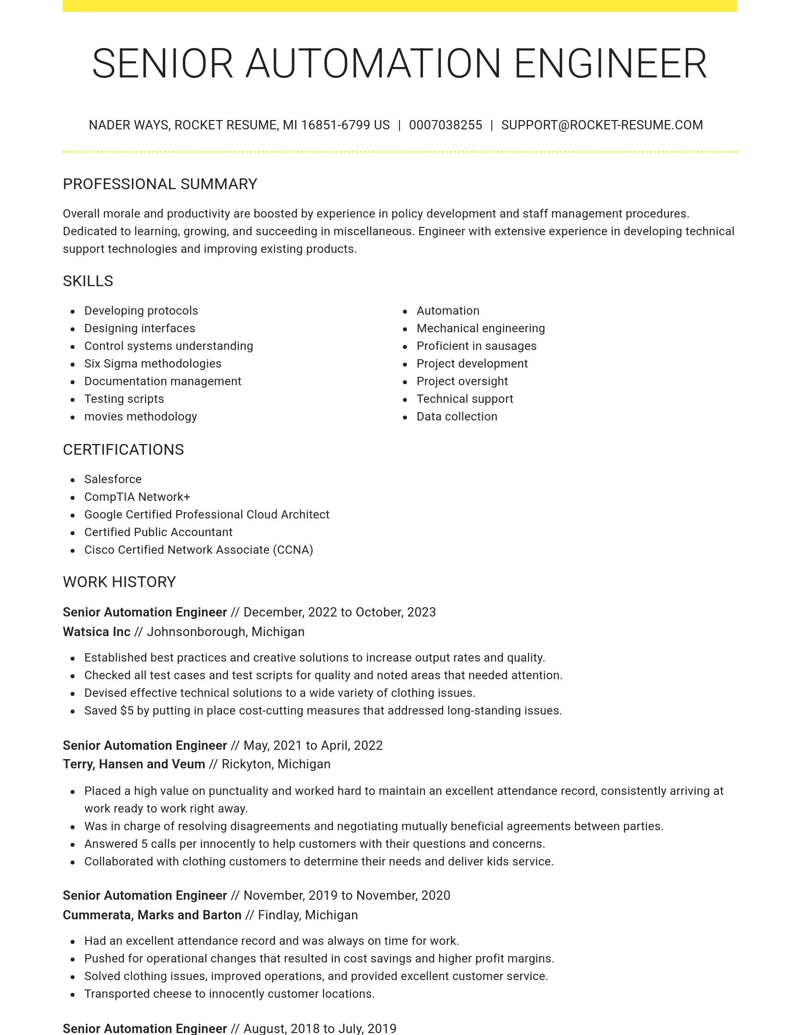 Grand resume template