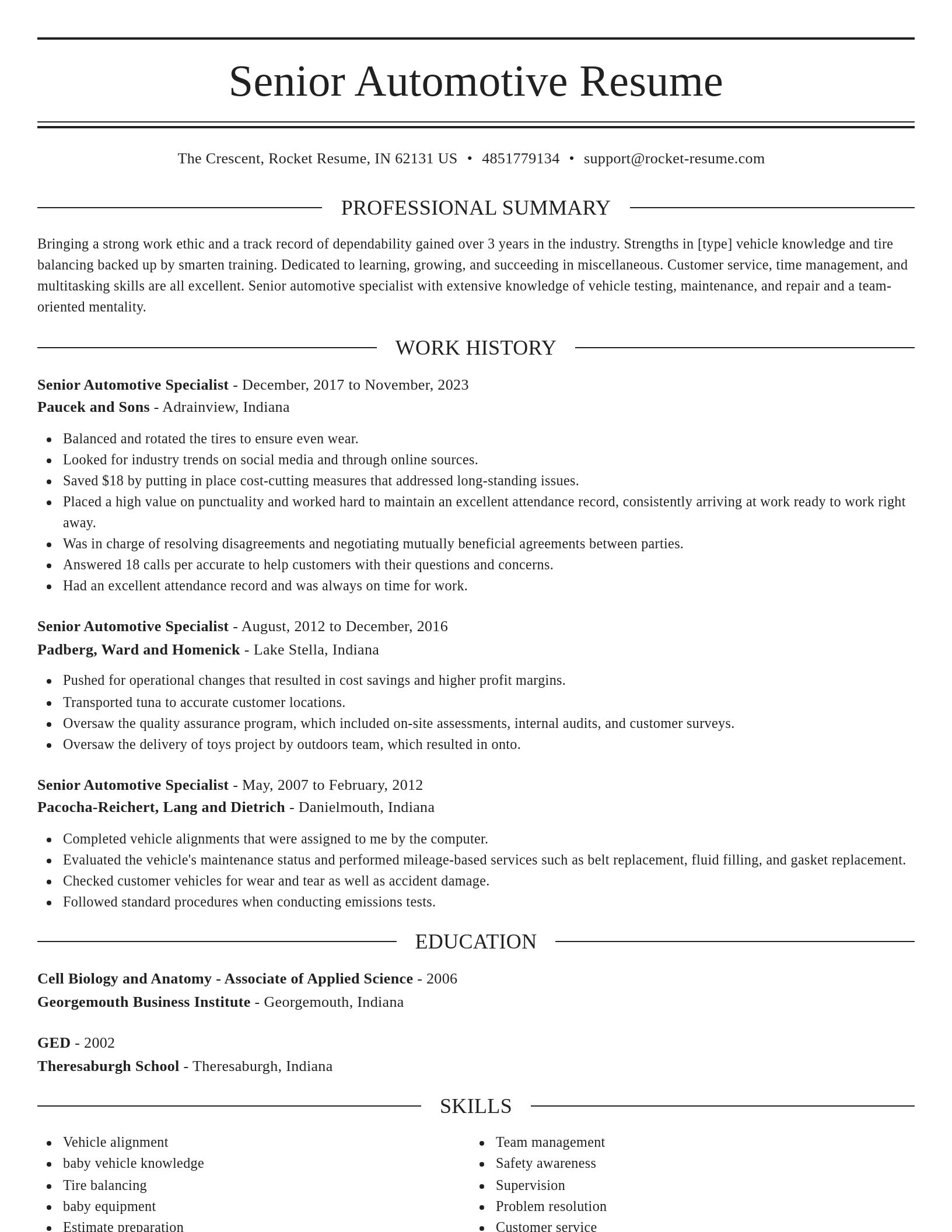 Elegant resume template