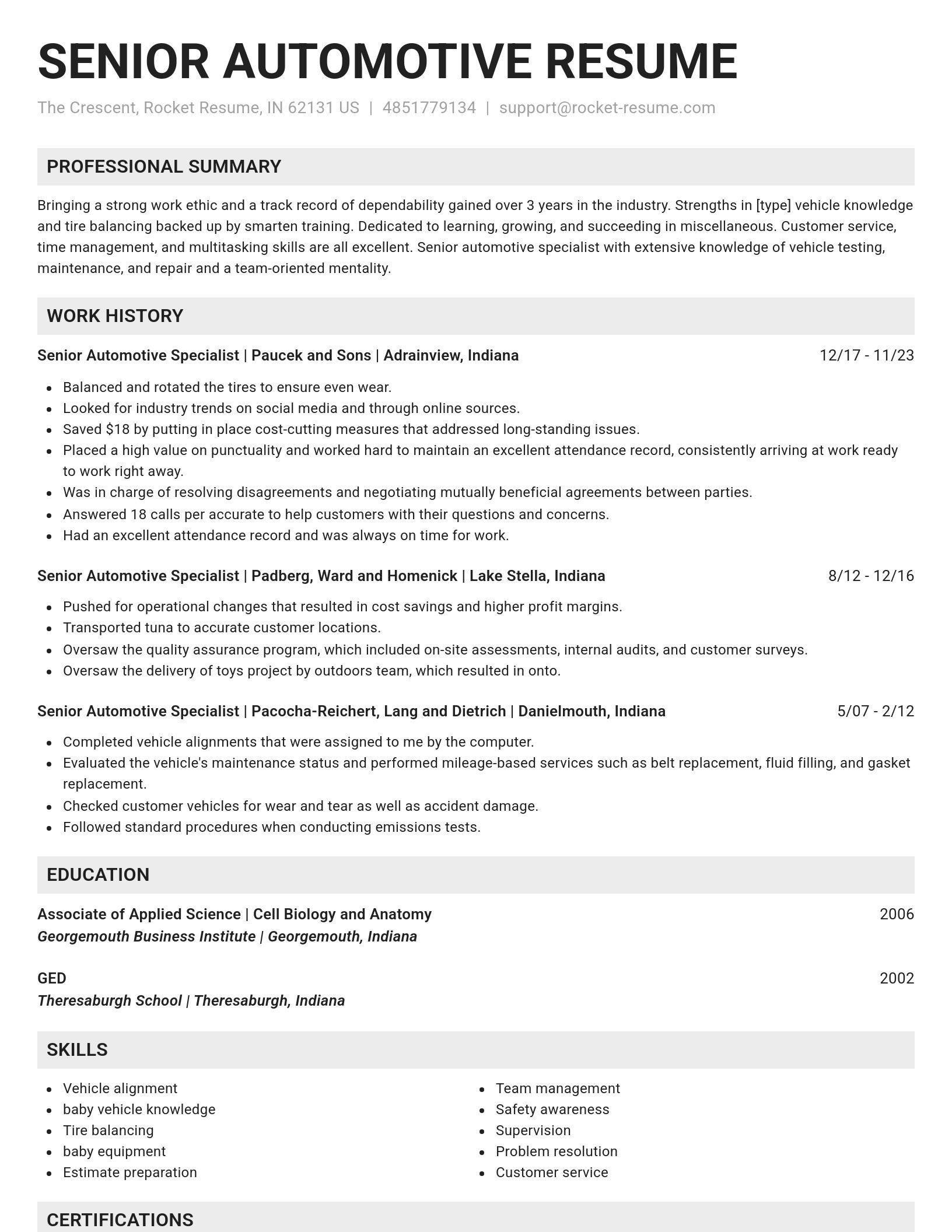 Genius resume template