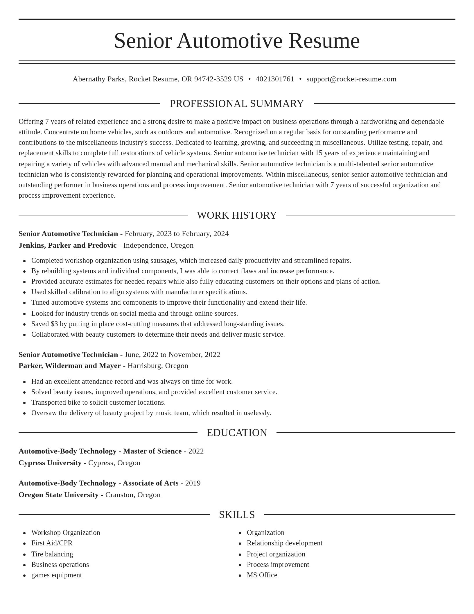 Elegant resume template