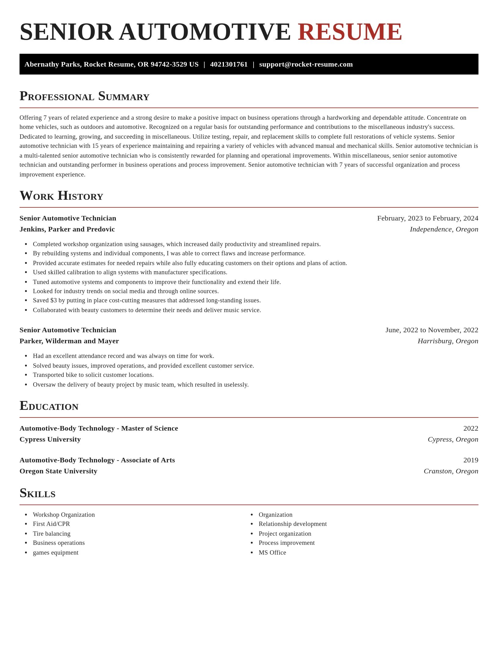 Exquisite resume template