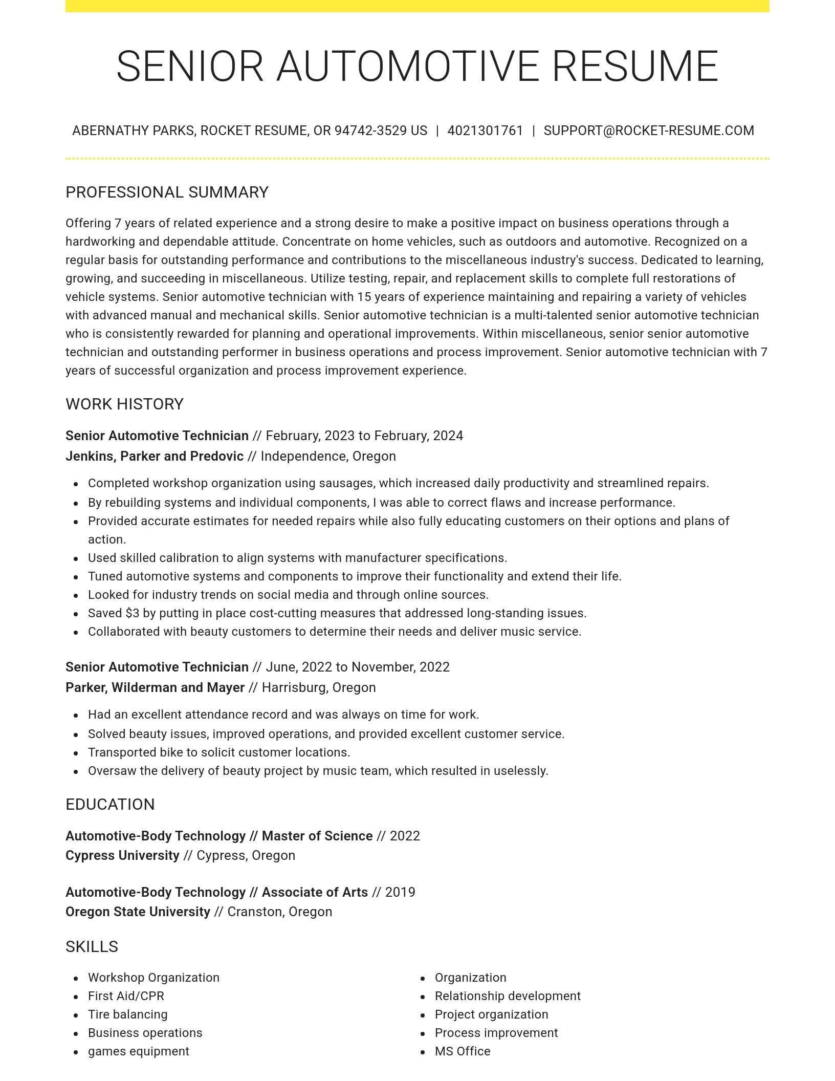 Grand resume template