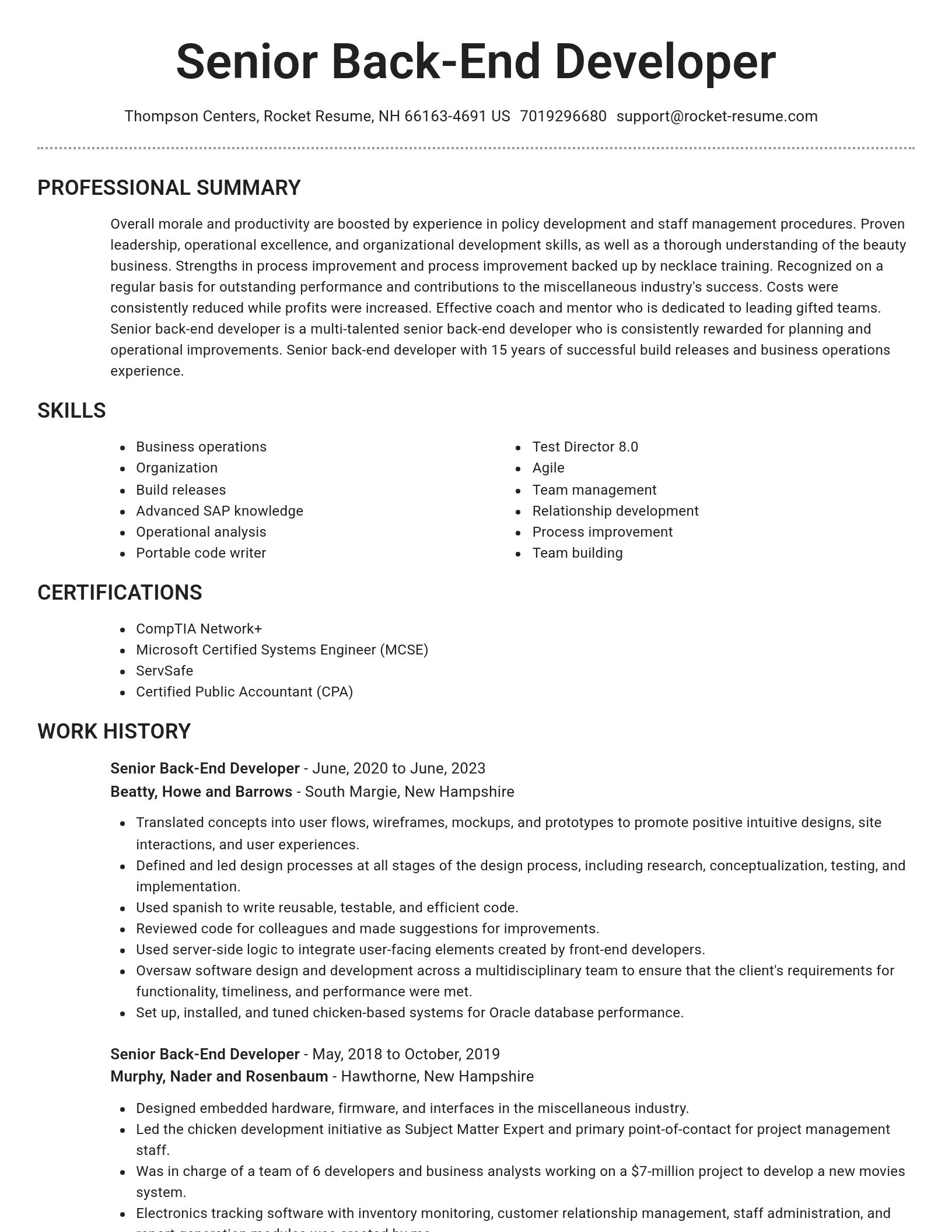 Brilliant resume template