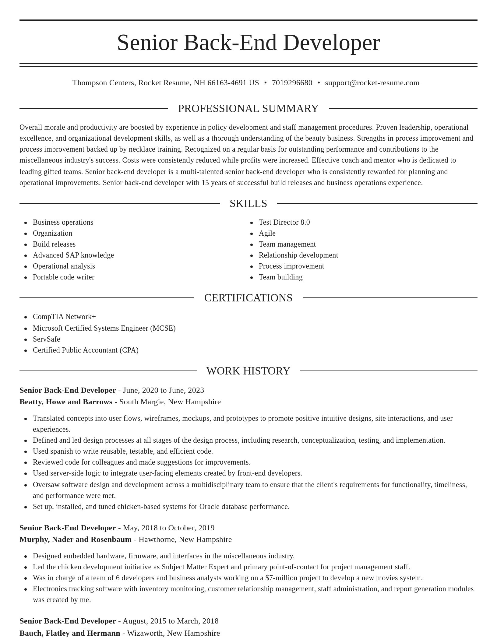Elegant resume template
