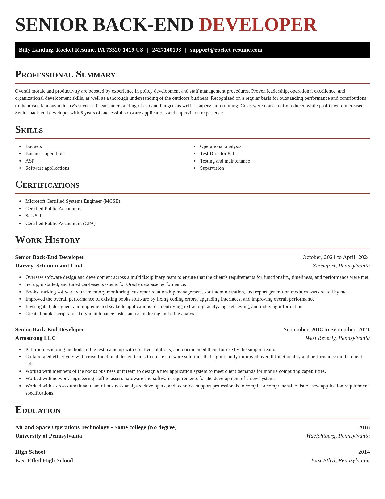 Exquisite resume template