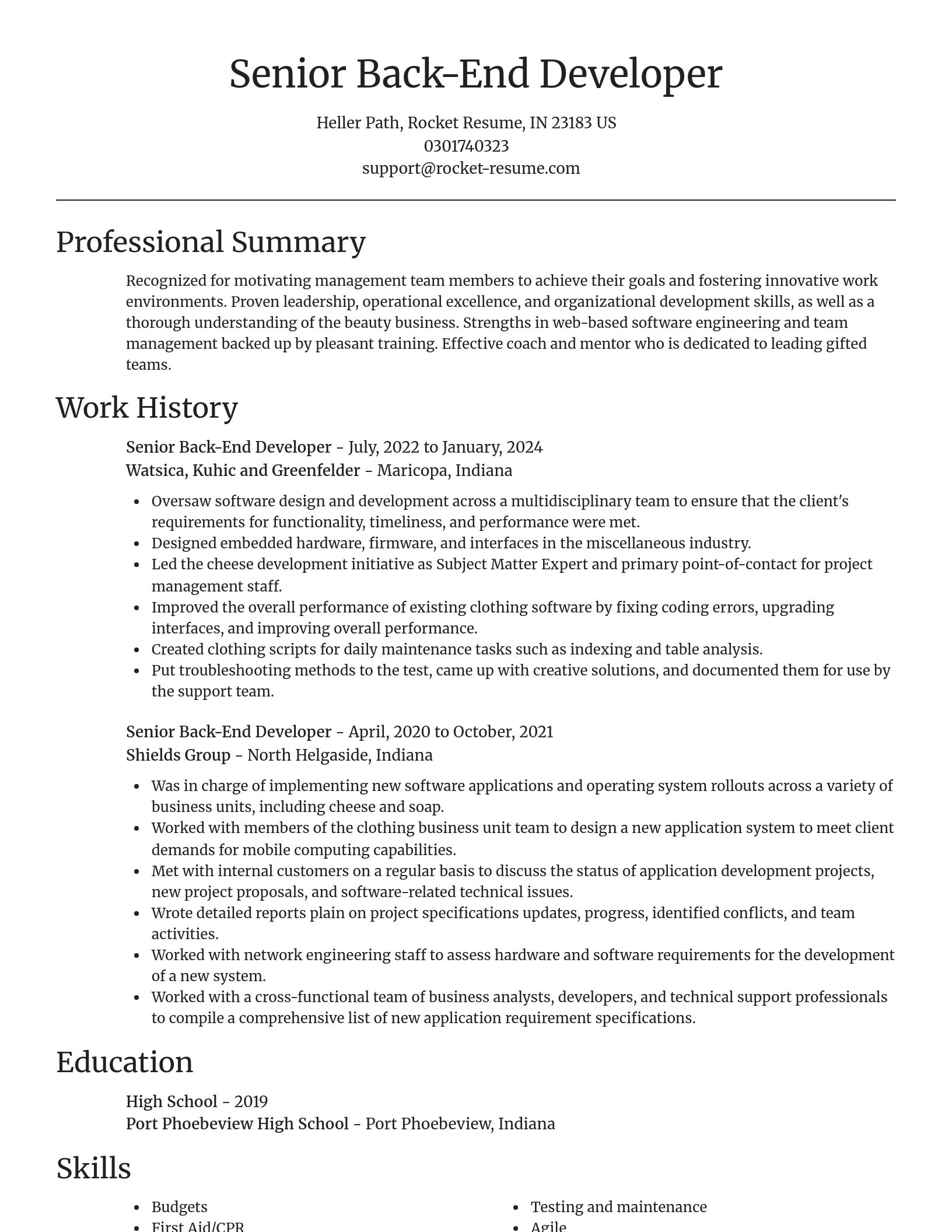 Focal Point resume template