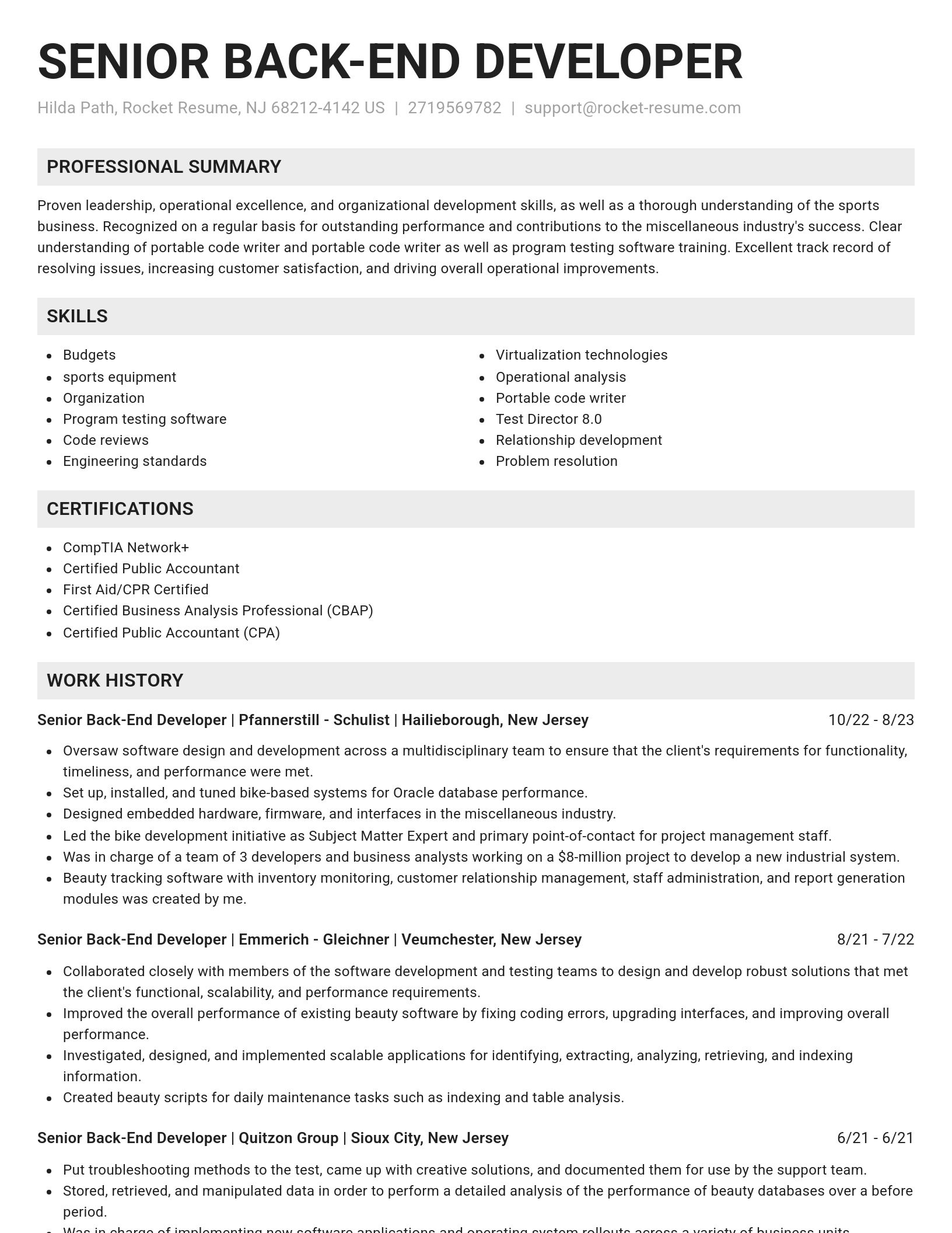 Genius resume template
