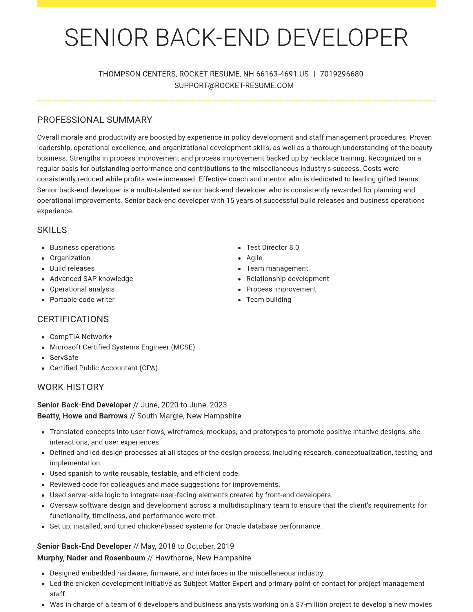 Grand resume template