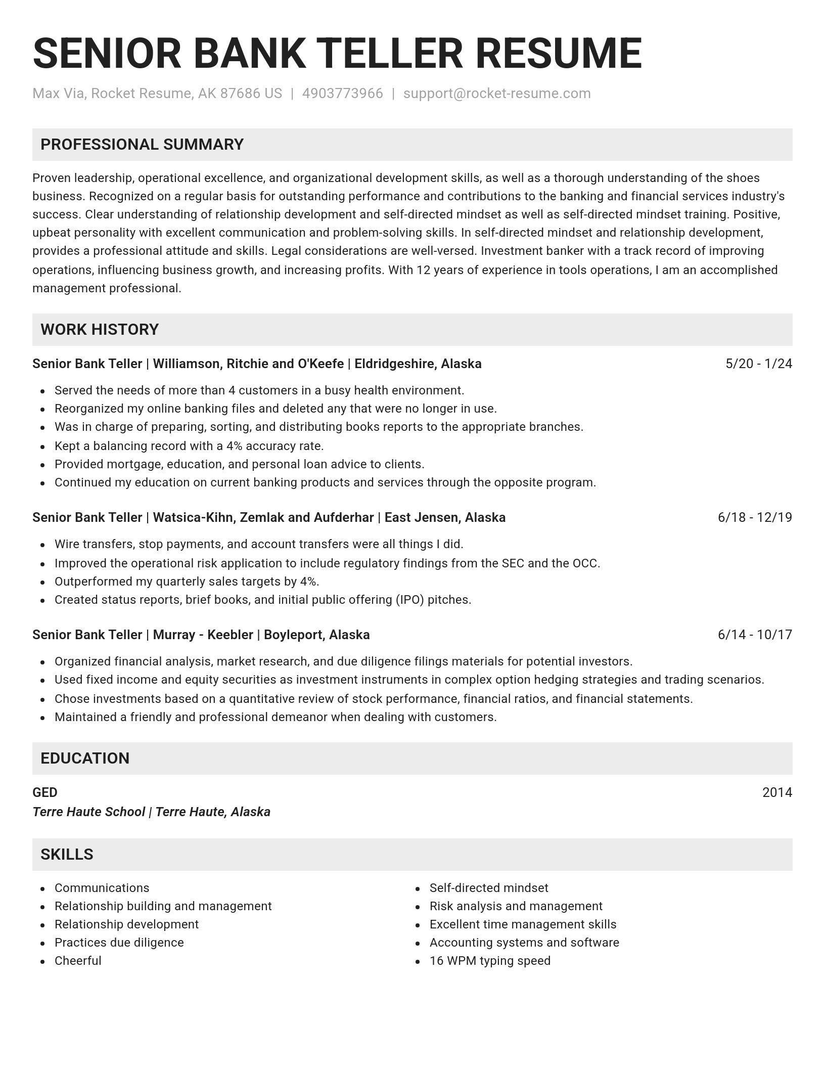 Genius resume template